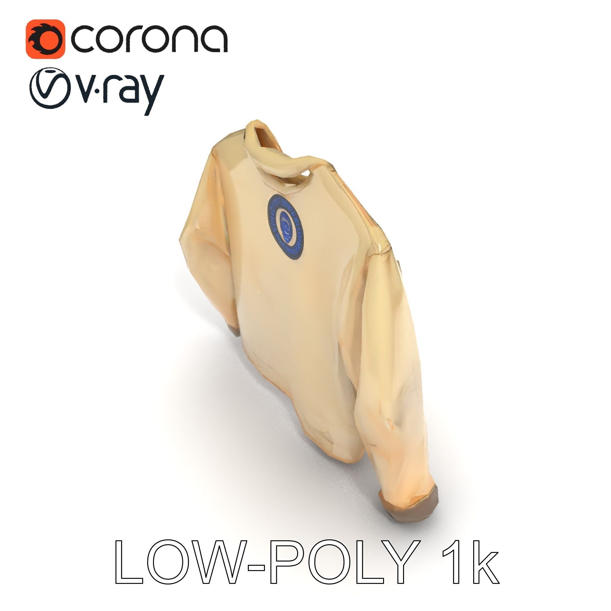 Worn Sweater Model Pack with Detailed Texture Low-poly 3D model_7