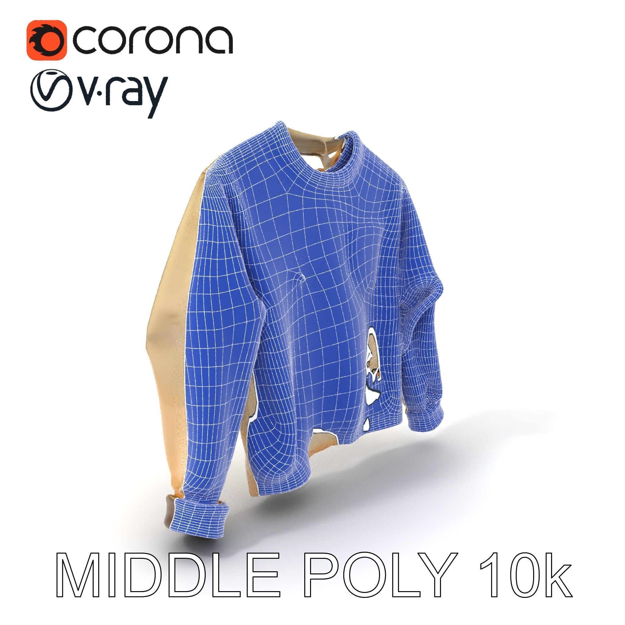 Worn Sweater Model Pack with Detailed Texture Low-poly 3D model_21