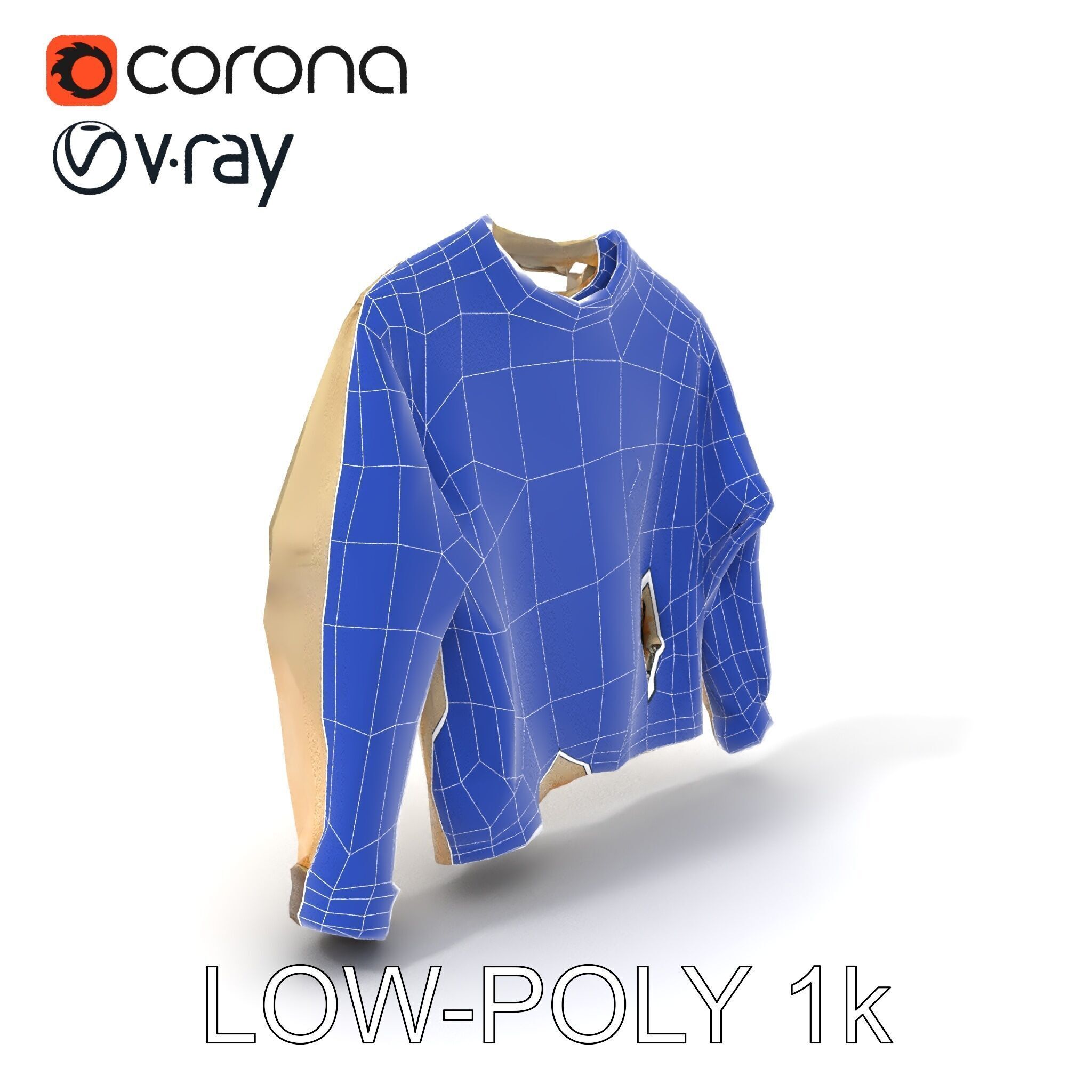 Worn Sweater Model Pack with Detailed Texture Low-poly 3D model_17