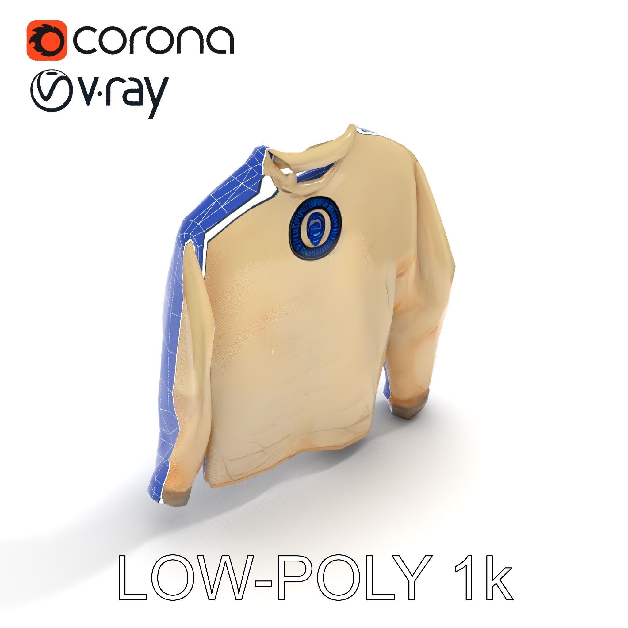 Worn Sweater Model Pack with Detailed Texture Low-poly 3D model_12