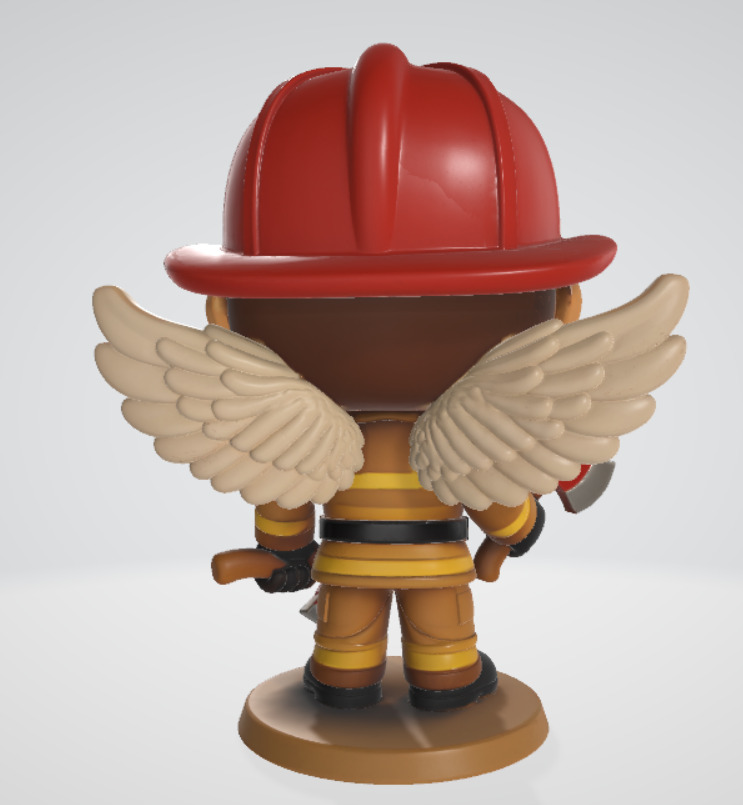 Angel Firefighter 3D Collectible Figure 3D print model_1
