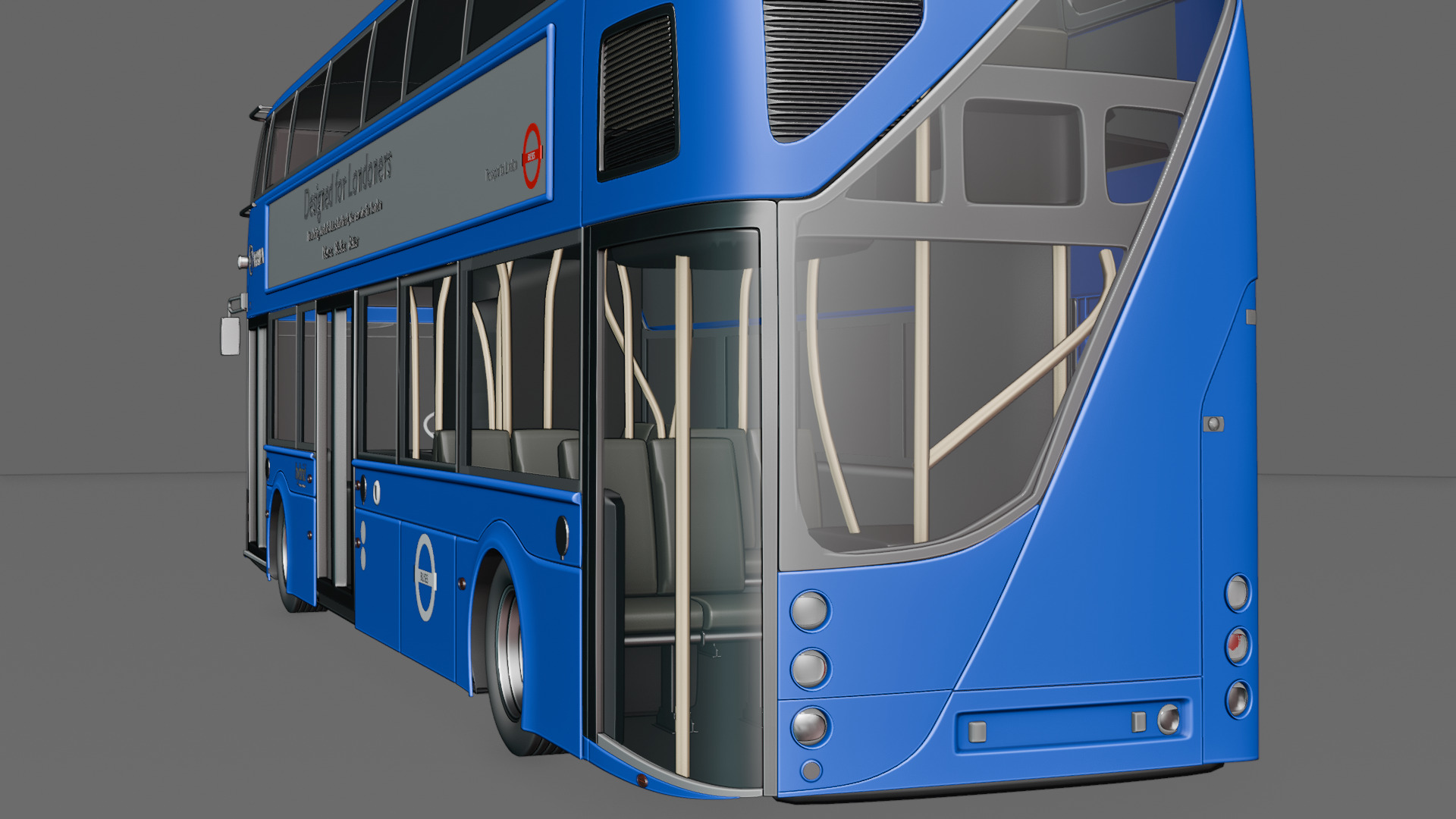 Bus London 3D model_8