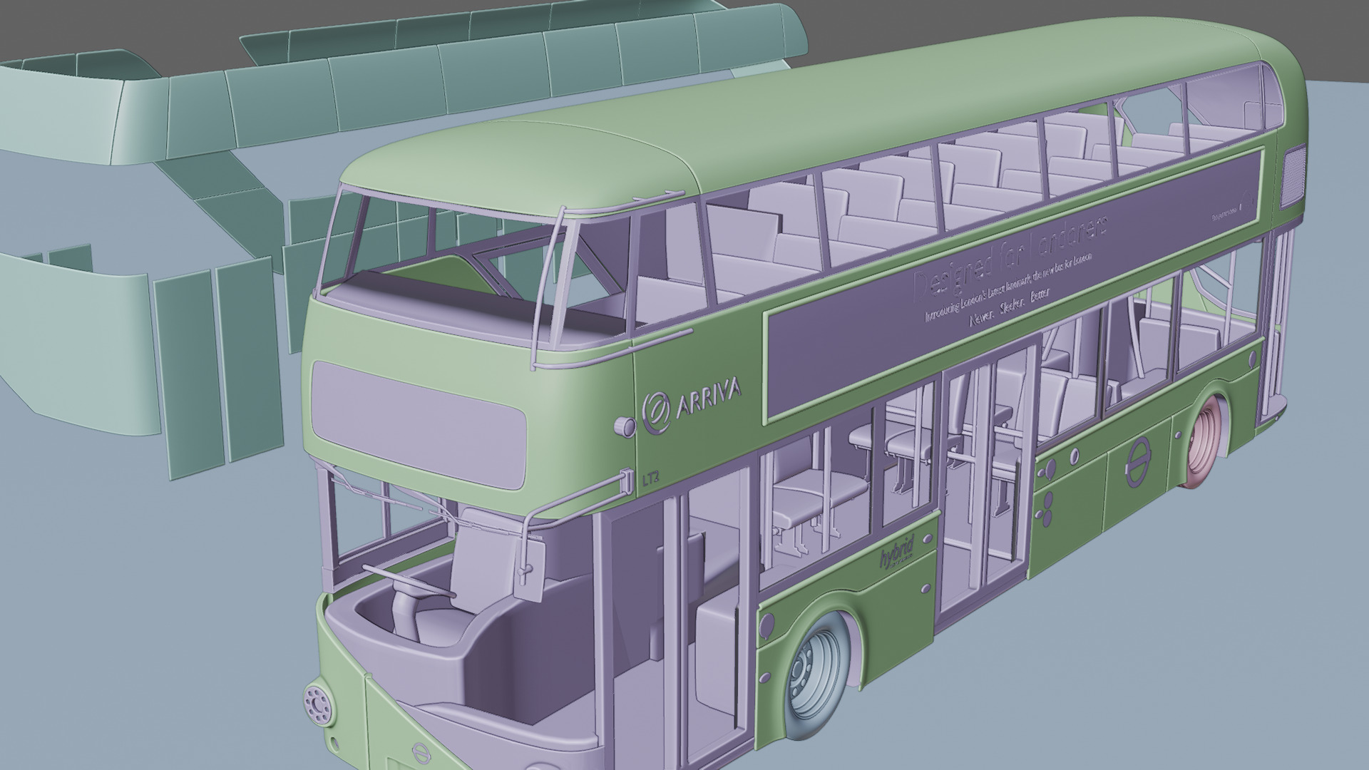 Bus London 3D model_15
