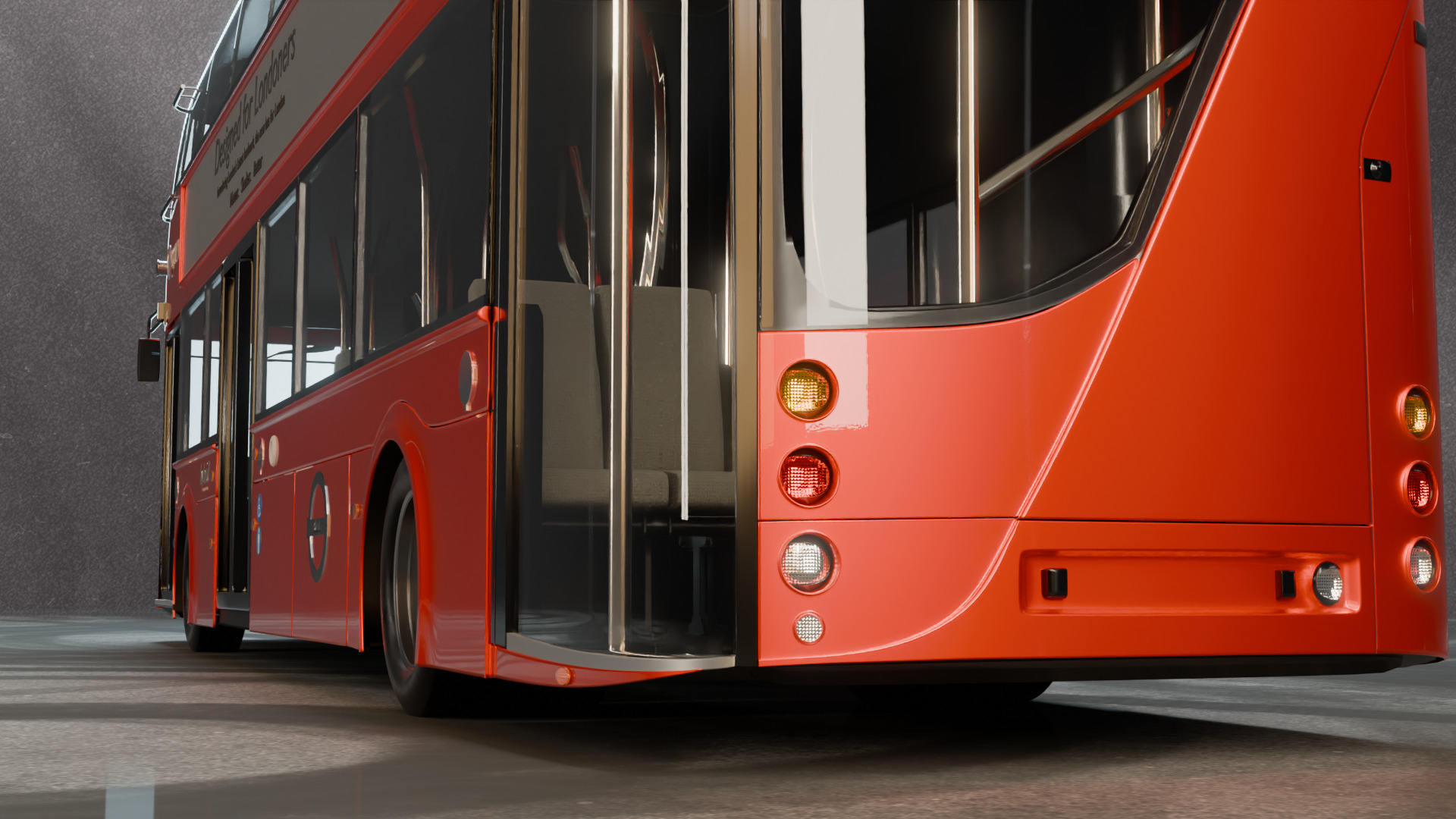 Bus London 3D model_2