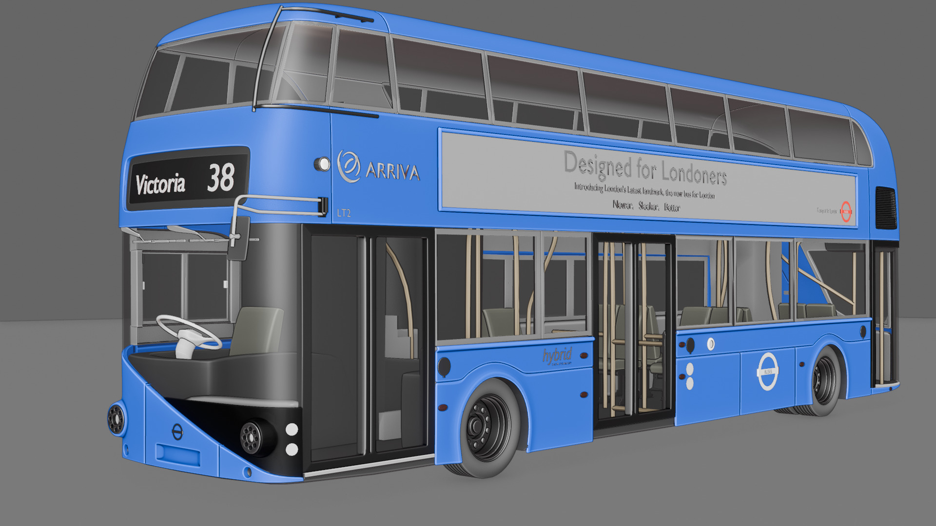 Bus London 3D model_6
