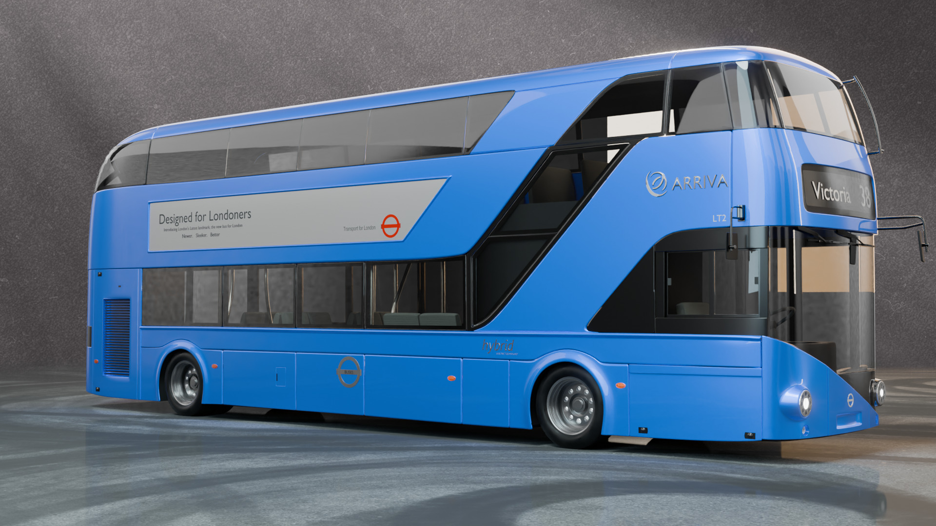 Bus London 3D model_4