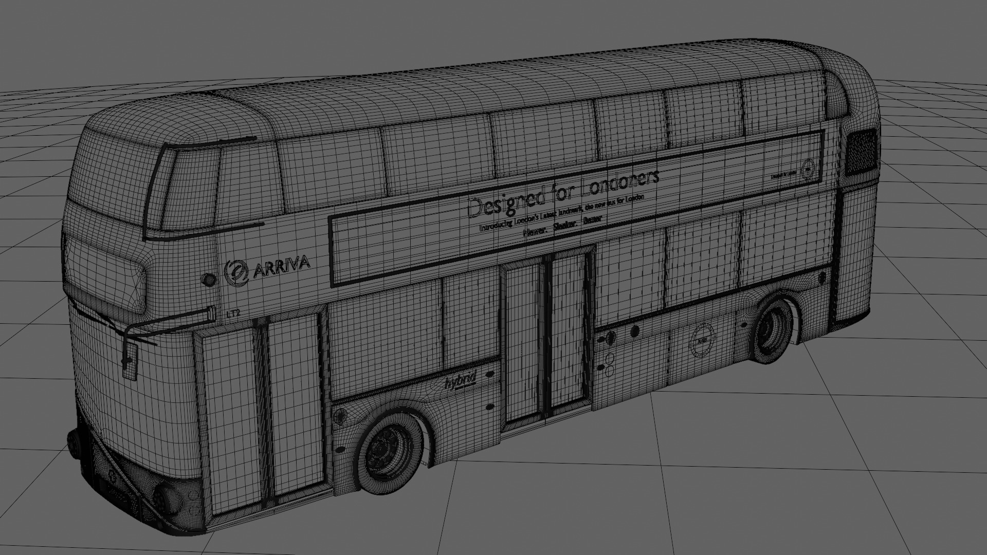 Bus London 3D model_11