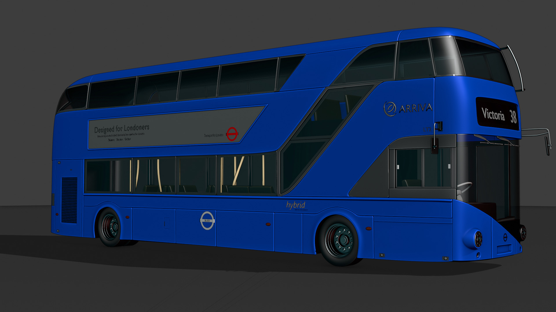 Bus London 3D model_5