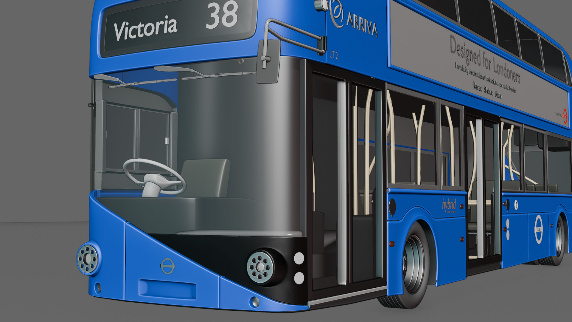 Bus London 3D model_7