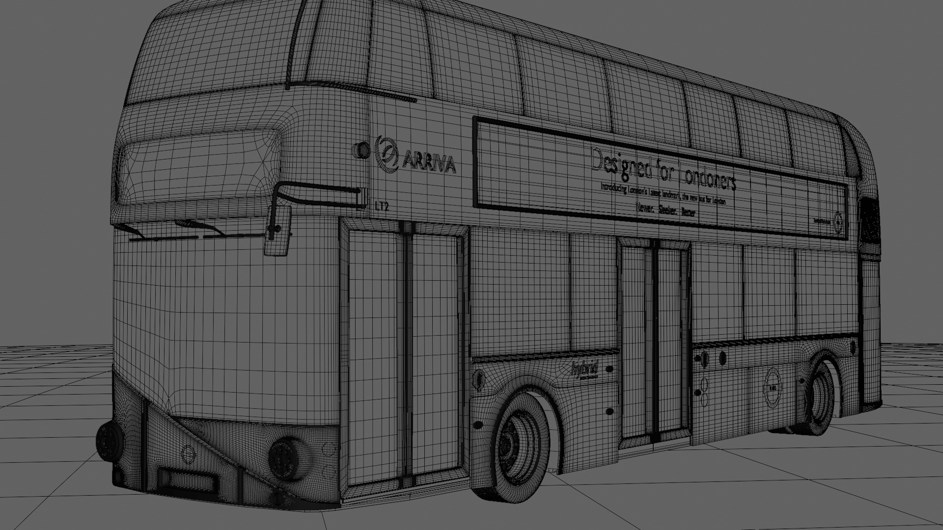 Bus London 3D model_10