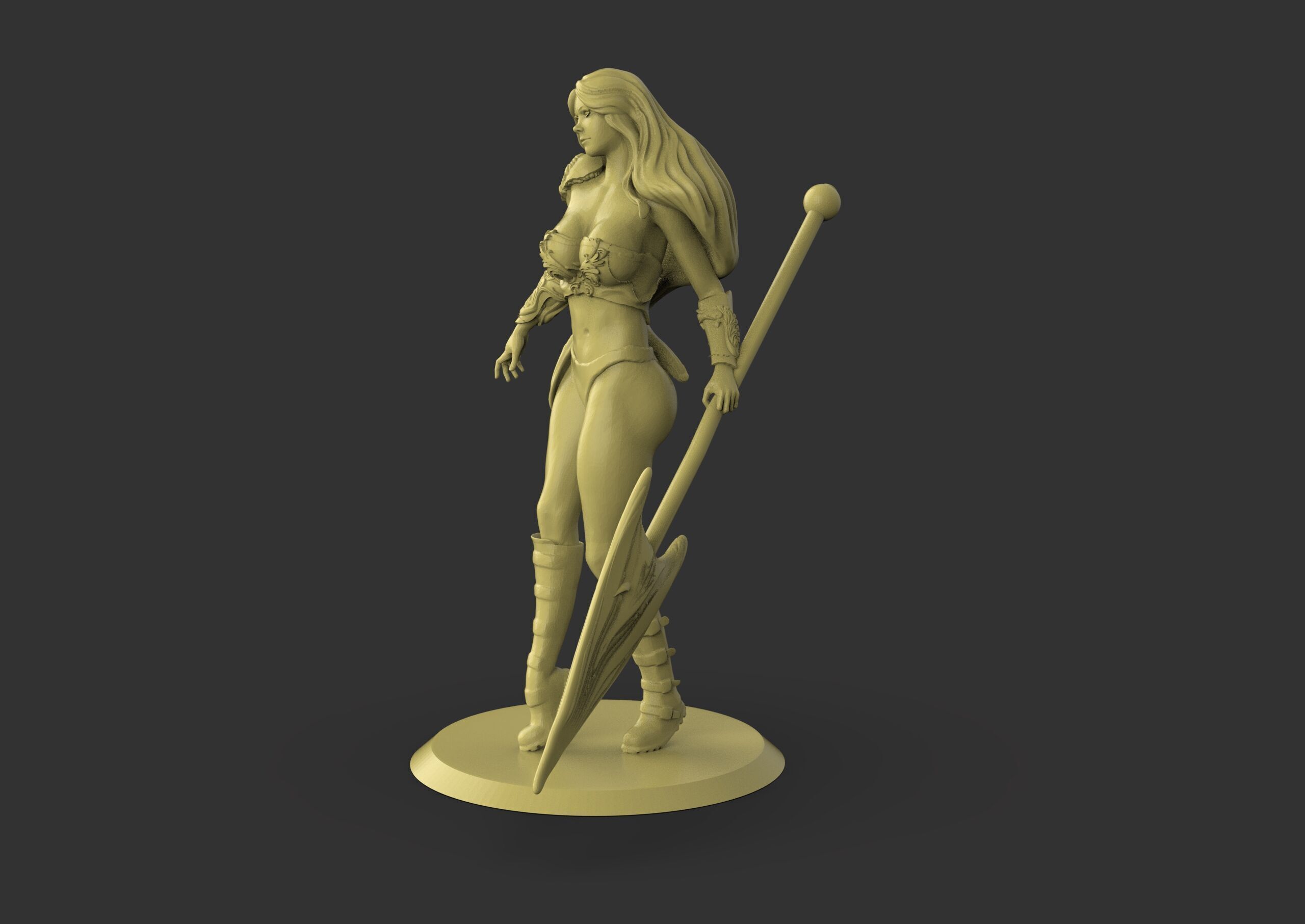 Warrior Woman  3D print model_1