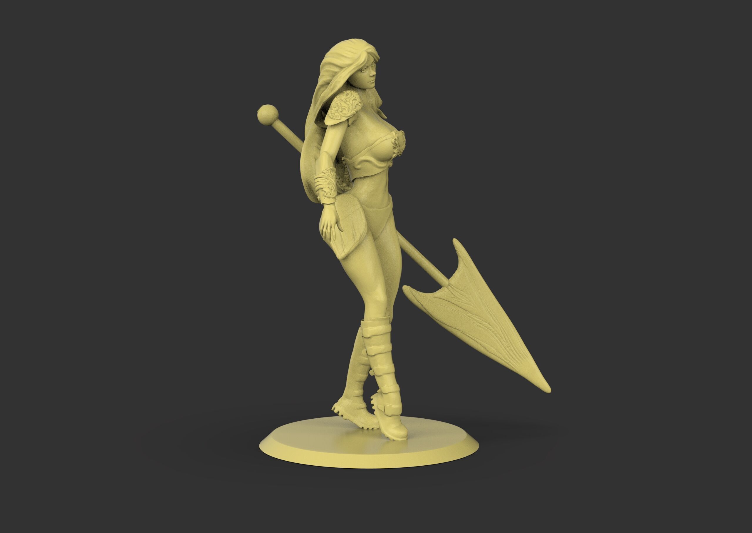 Warrior Woman  3D print model_4