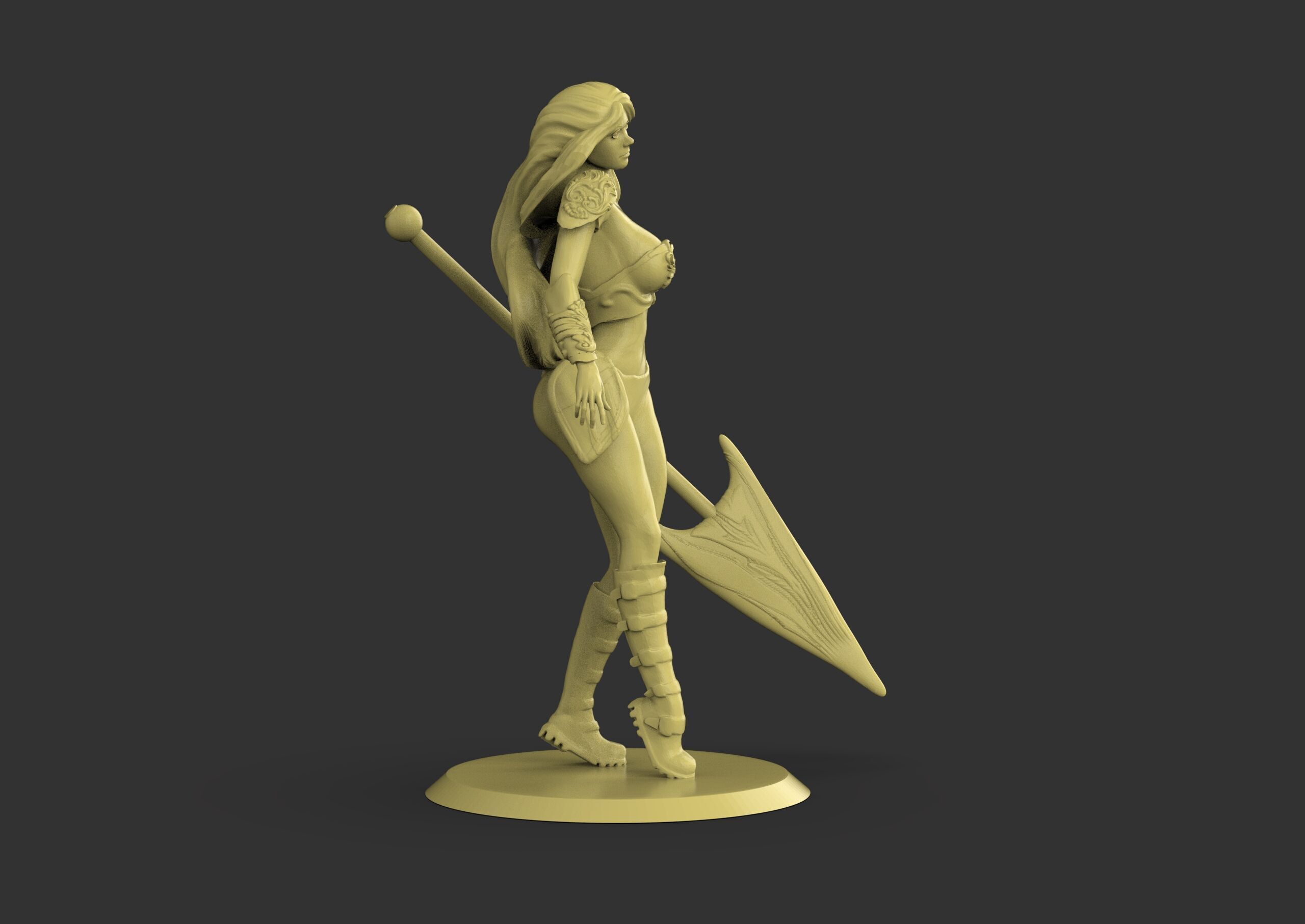 Warrior Woman  3D print model_5