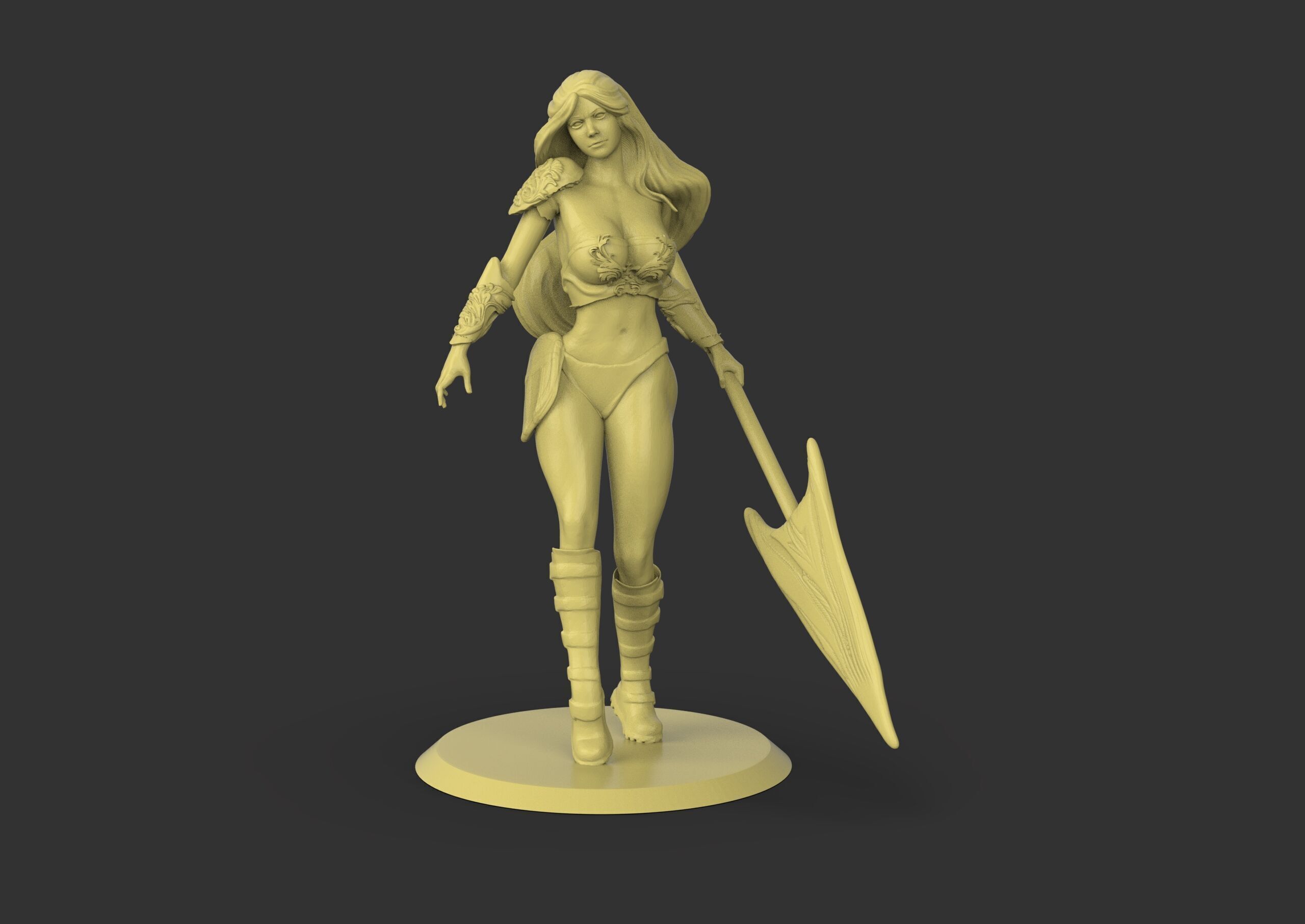 Warrior Woman  3D print model_2