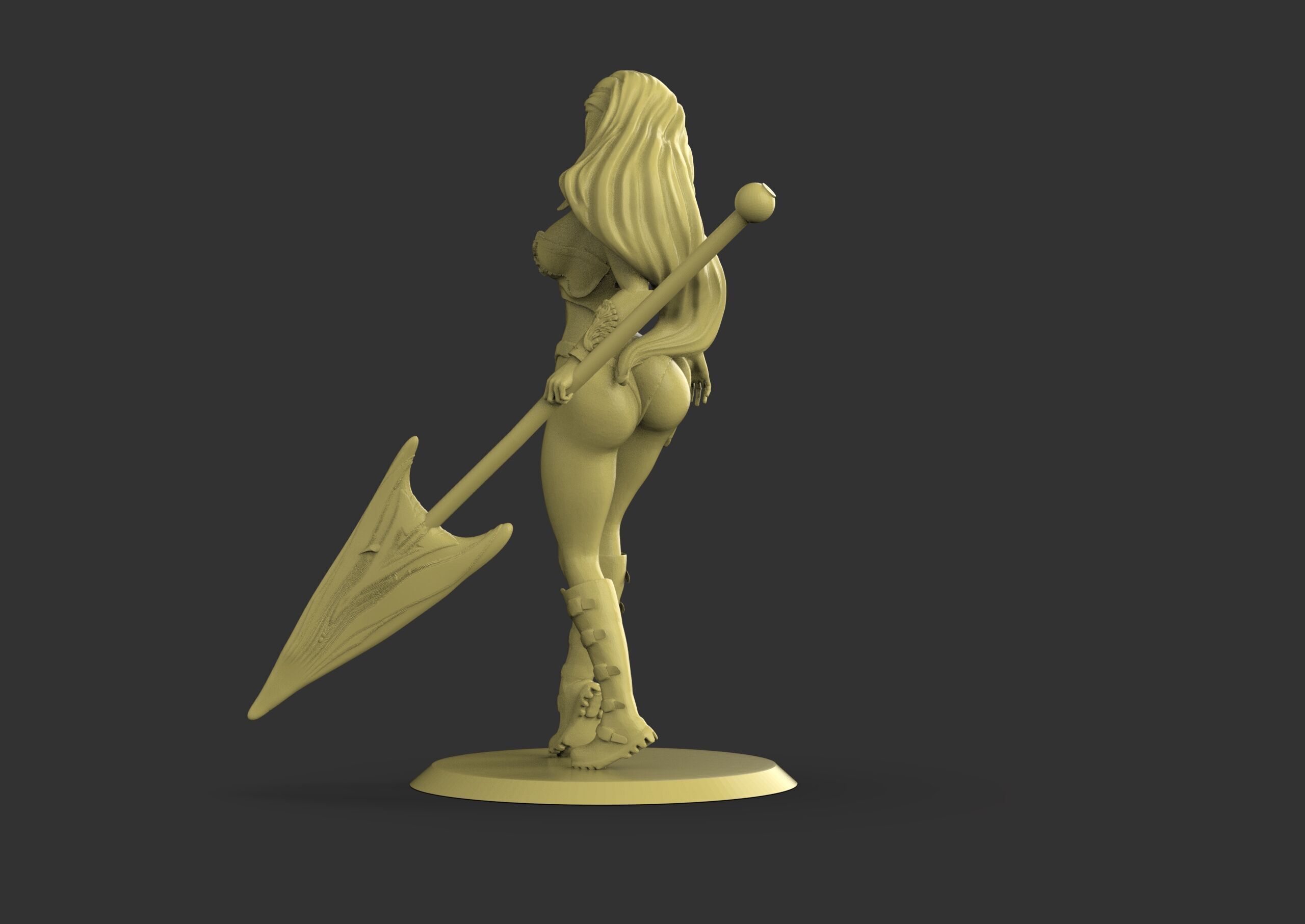 Warrior Woman  3D print model_3