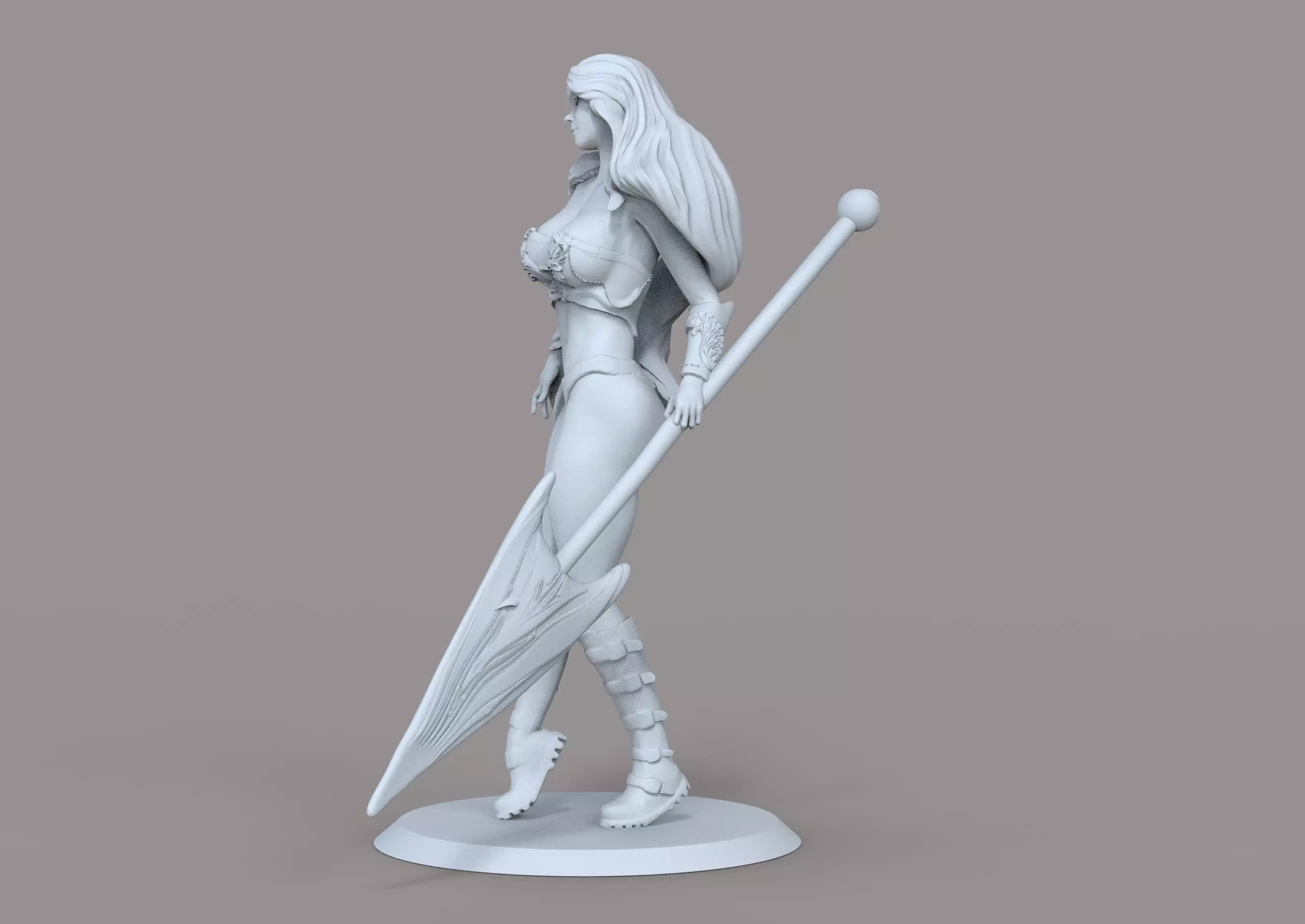 Warrior Woman  3D print model_0