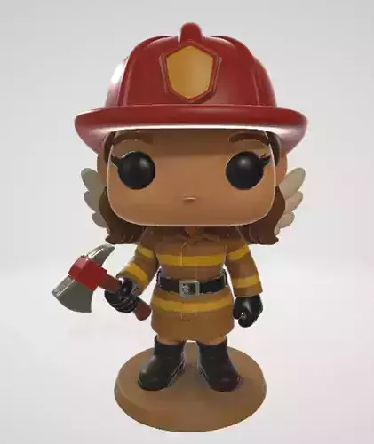 Angel Firefighter  Female Edition 3D Collectible Model