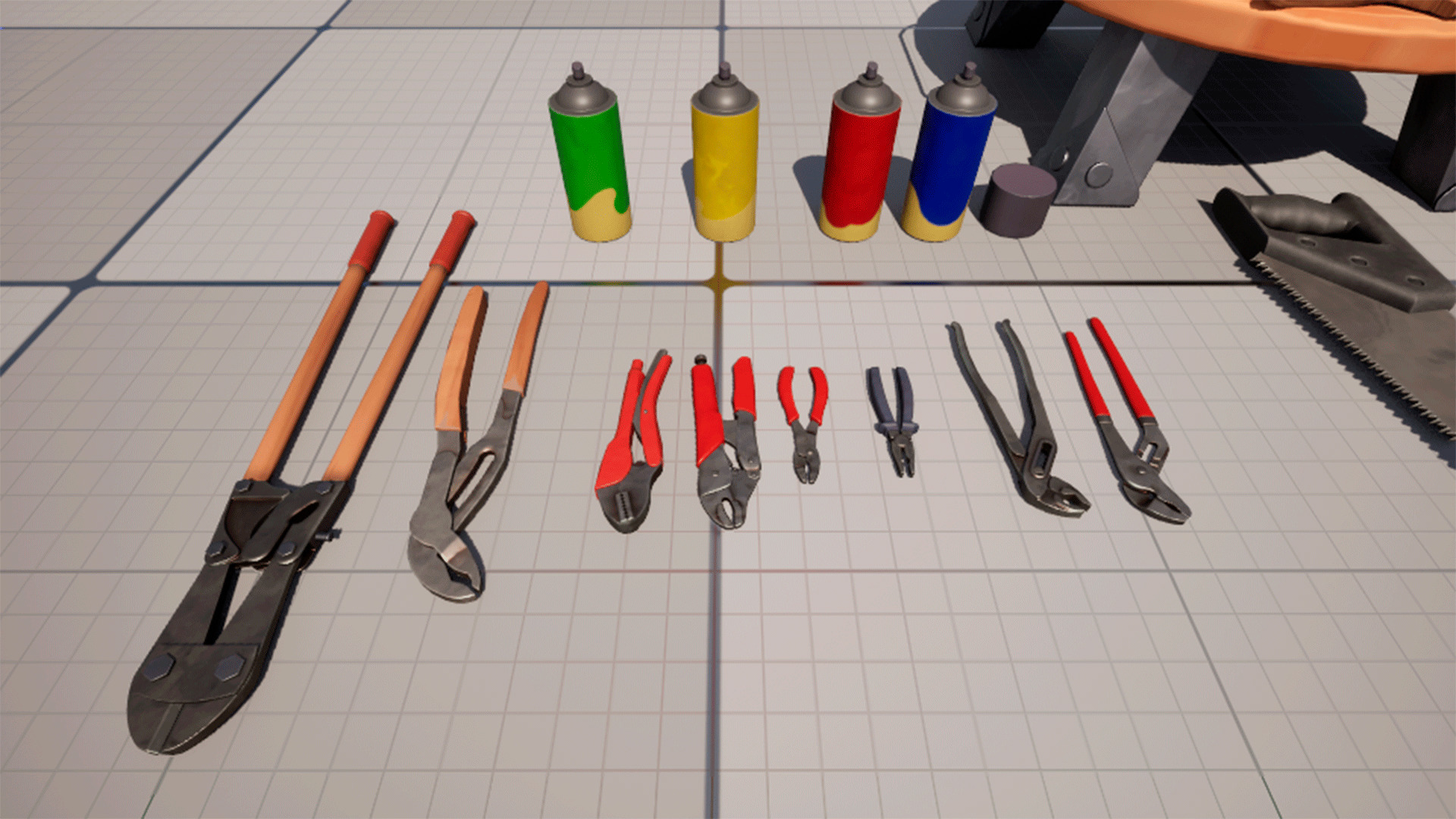 Stylized Tools Low-poly 3D model_3