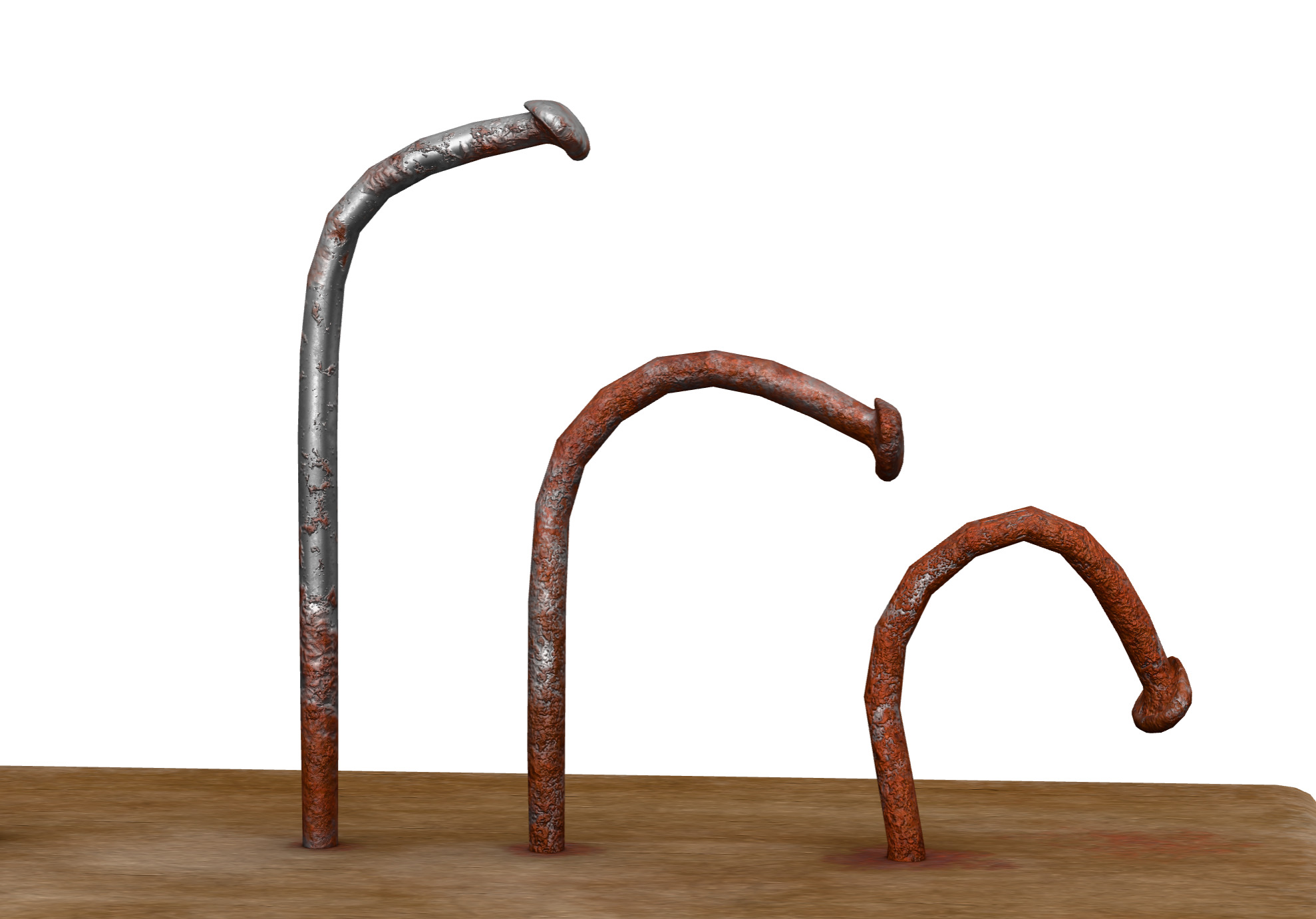 Simple Nails Low-poly 3D model_5