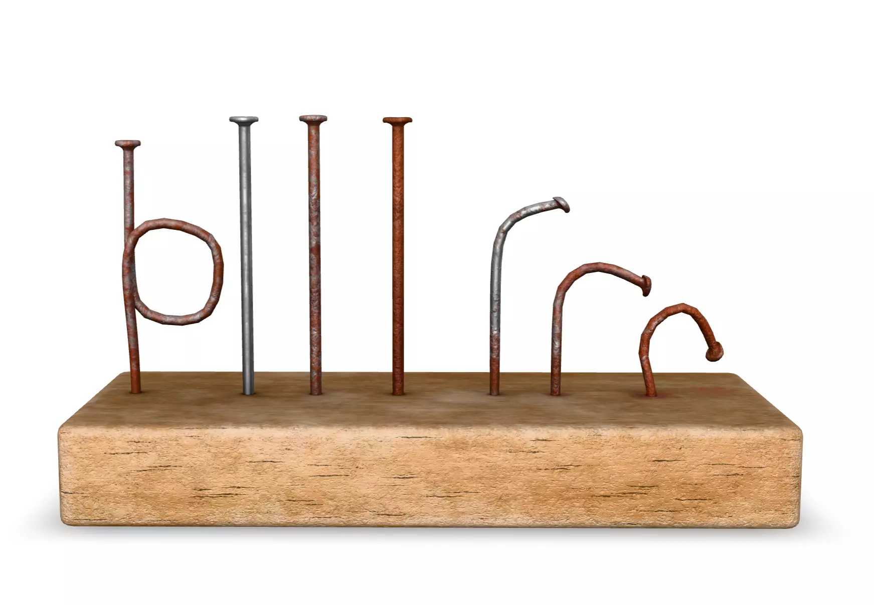 Simple Nails Low-poly 3D model_0