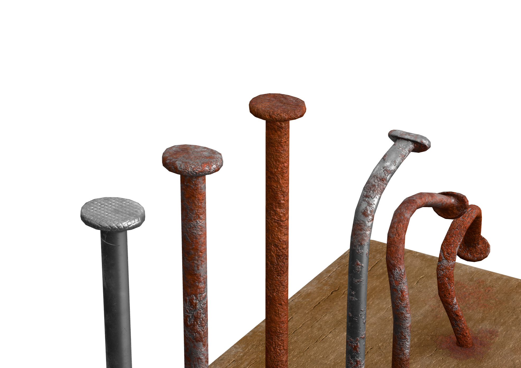 Simple Nails Low-poly 3D model_2