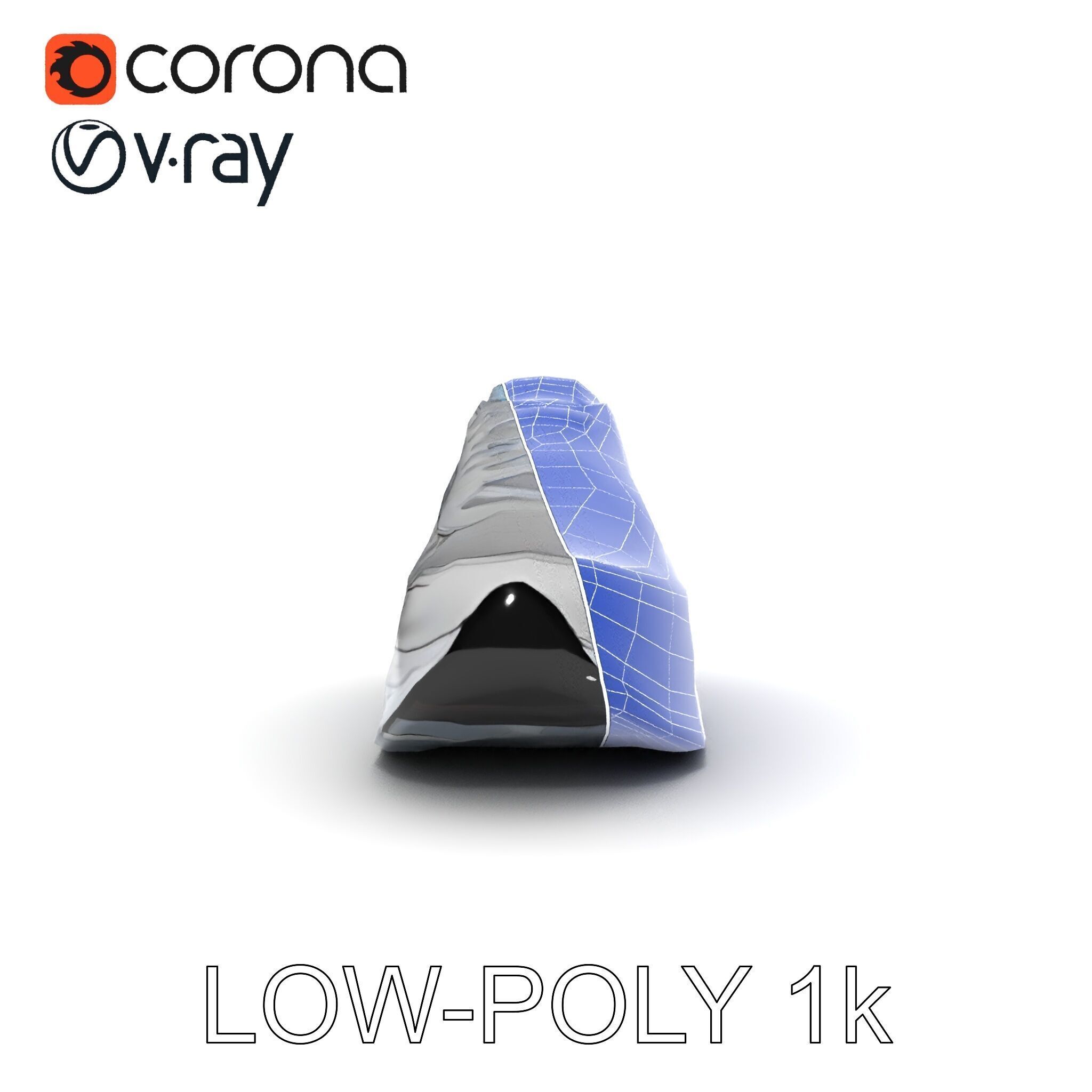 Metallic Athletic Sneaker Model Pack Low-poly 3D model_26