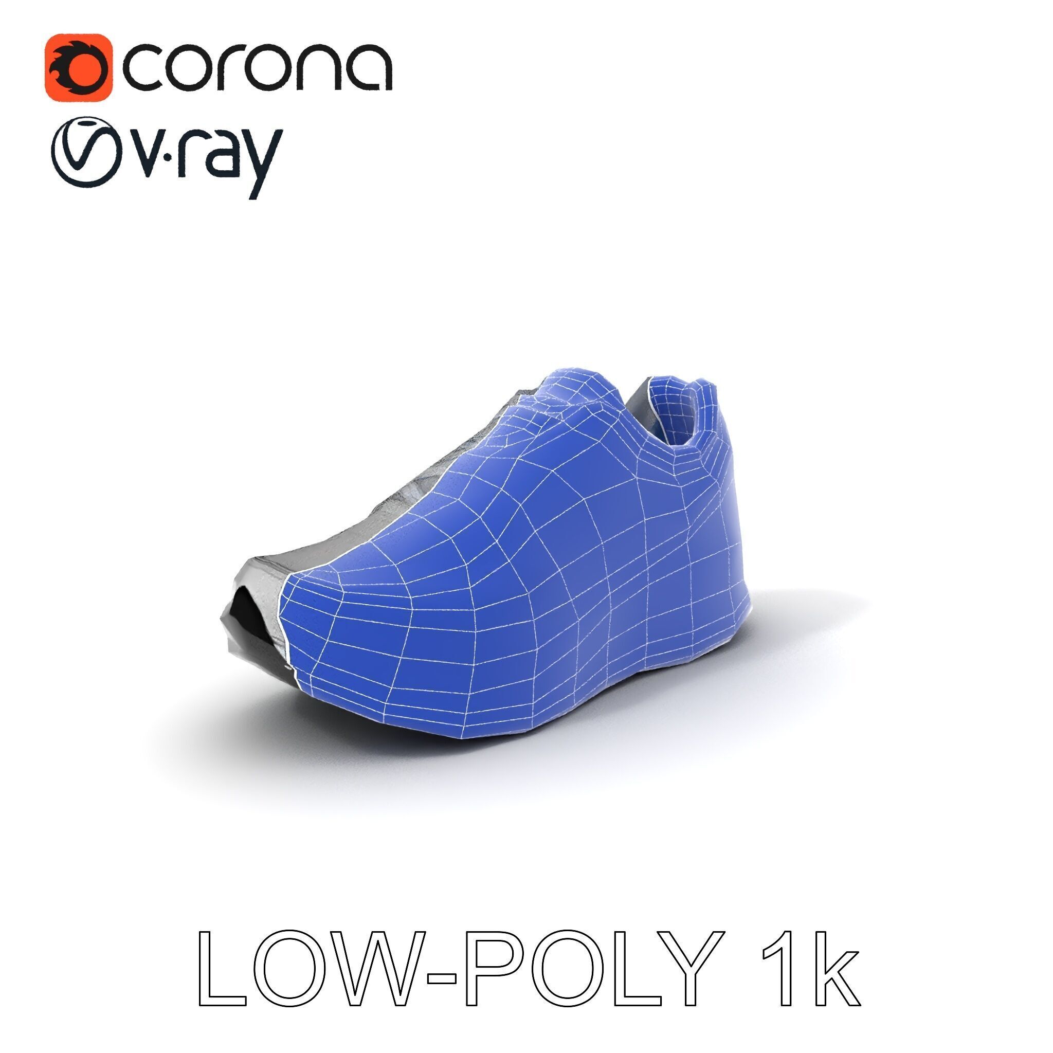 Metallic Athletic Sneaker Model Pack Low-poly 3D model_7