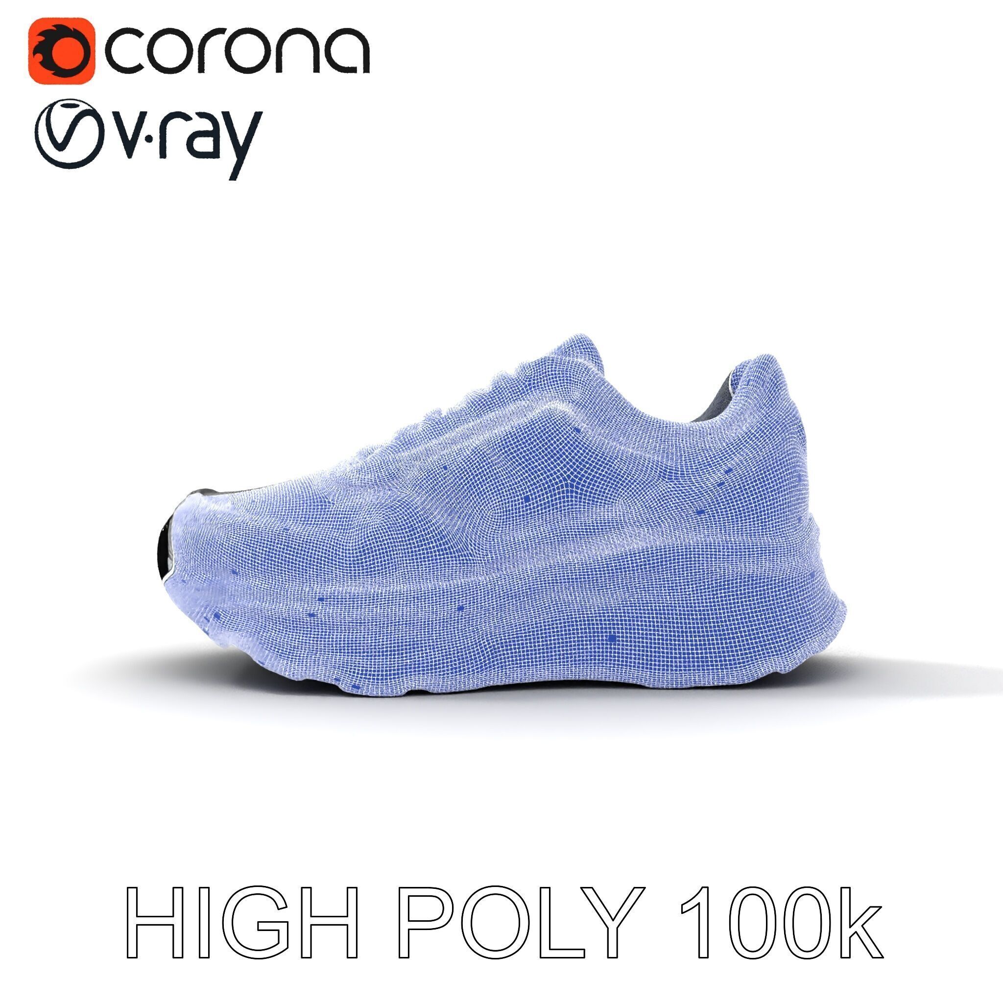 Metallic Athletic Sneaker Model Pack Low-poly 3D model_13