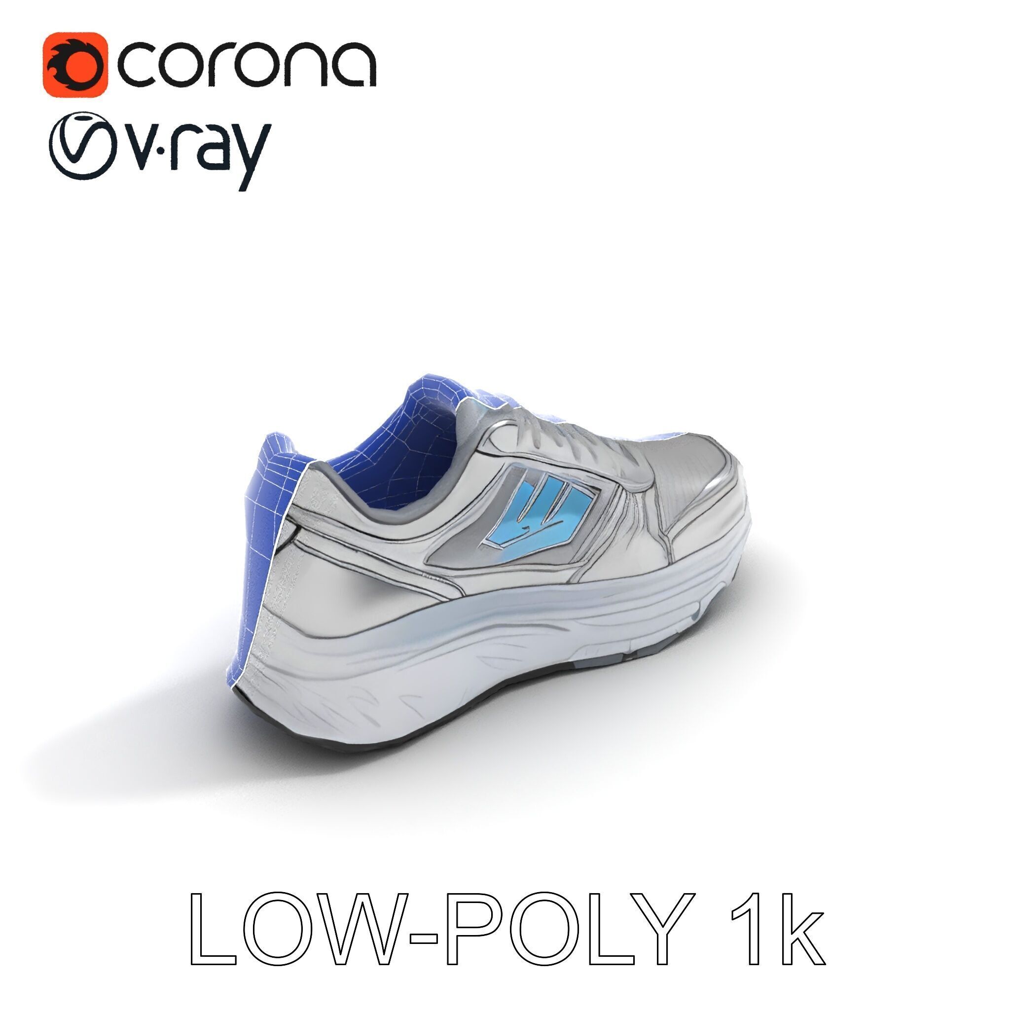 Metallic Athletic Sneaker Model Pack Low-poly 3D model_21