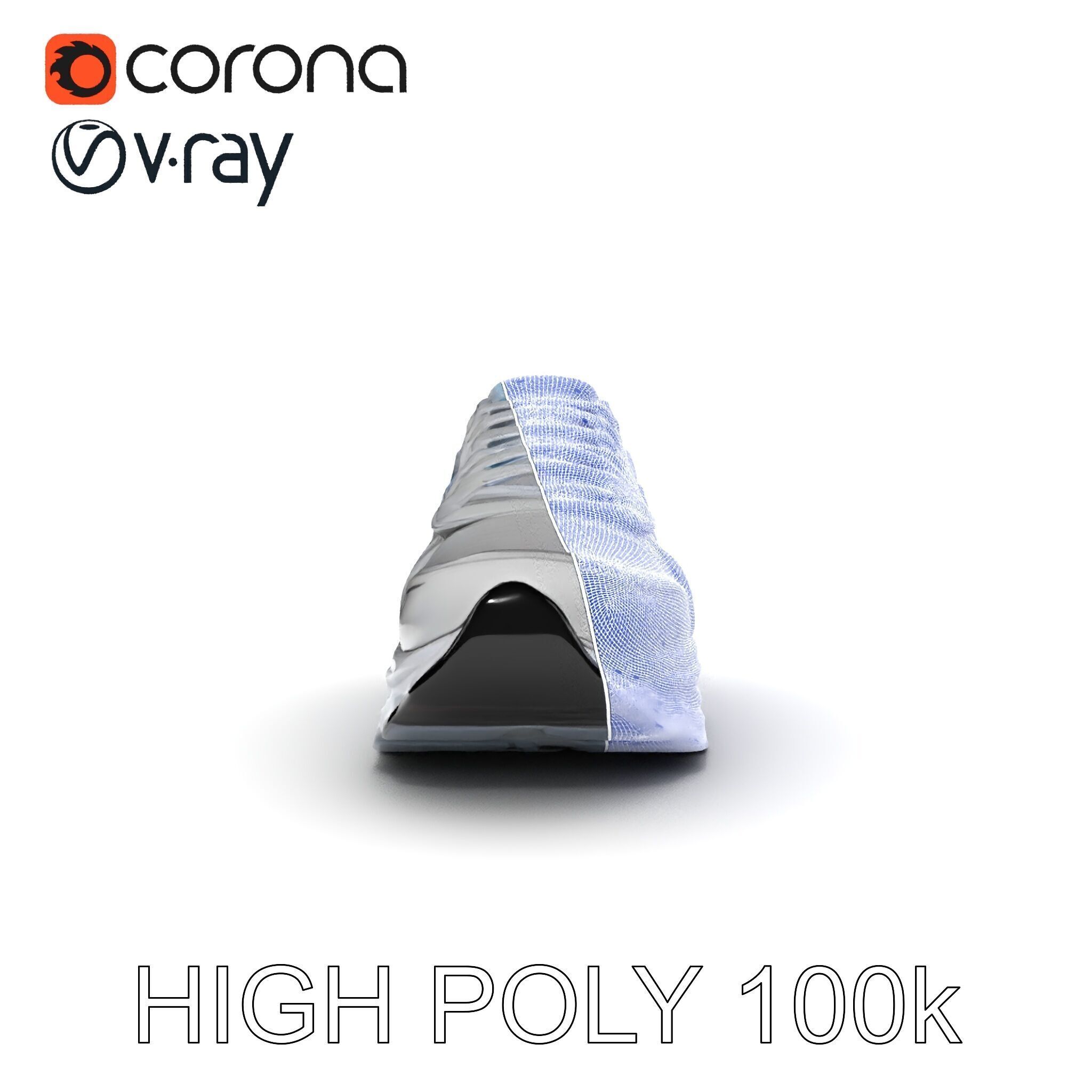 Metallic Athletic Sneaker Model Pack Low-poly 3D model_8