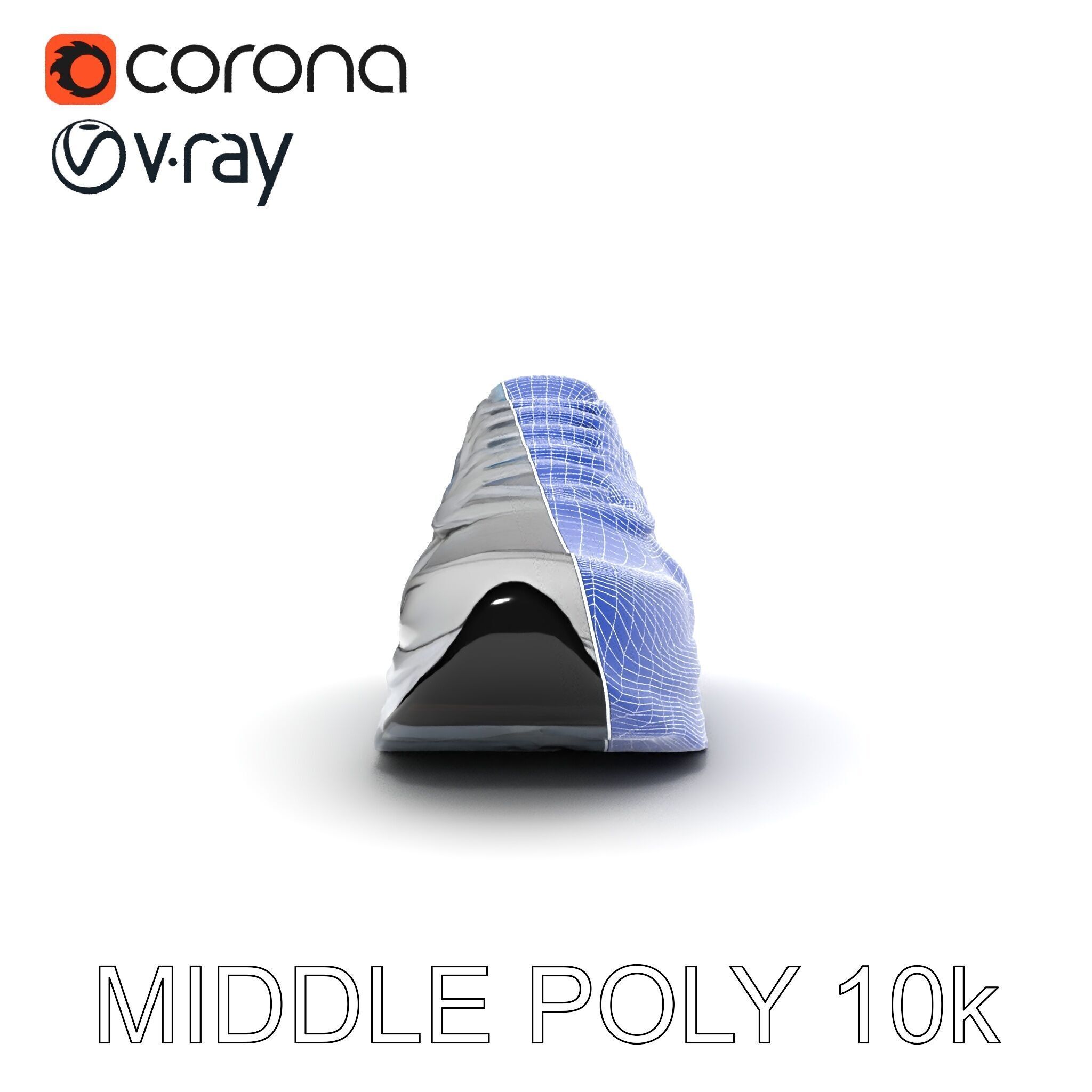 Metallic Athletic Sneaker Model Pack Low-poly 3D model_9