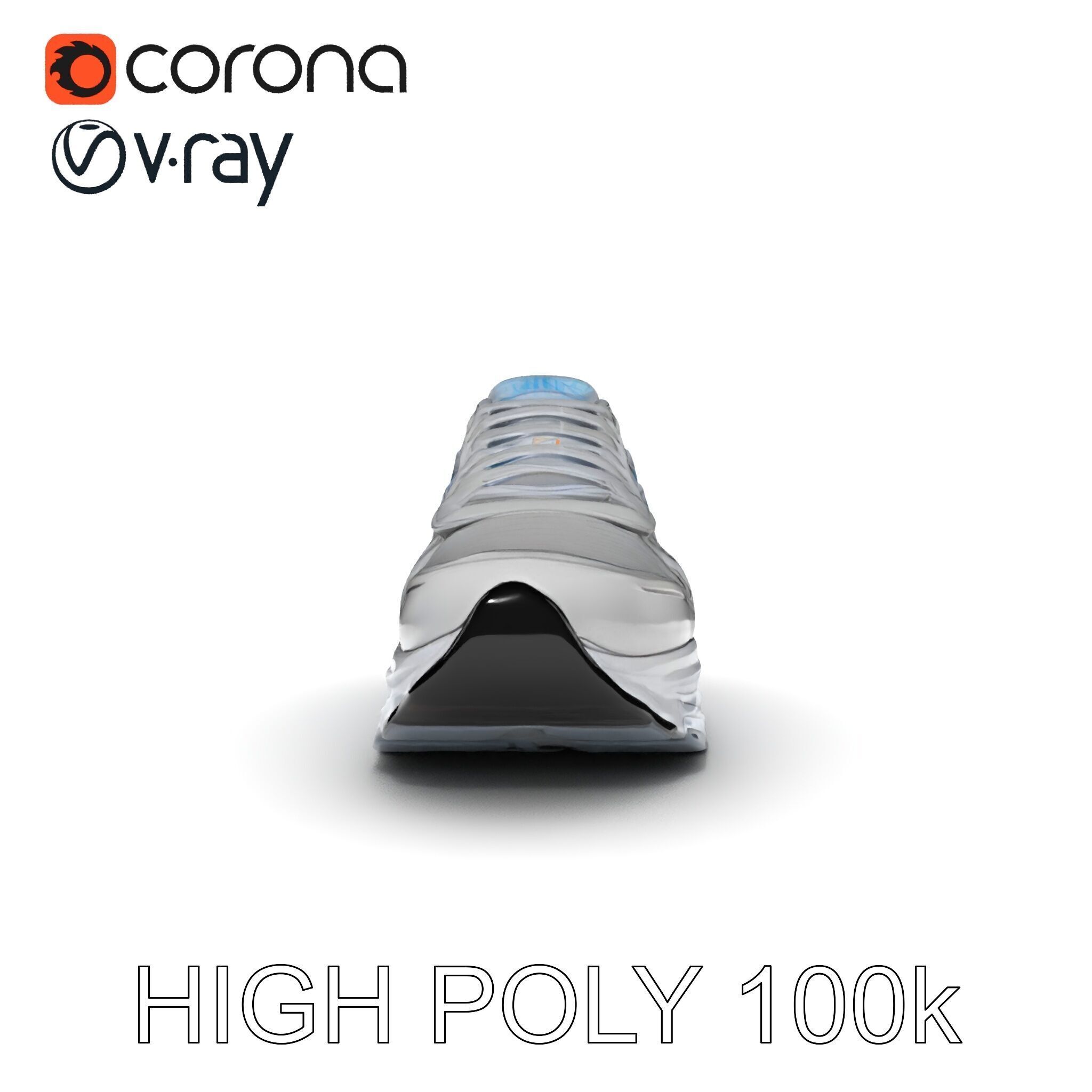 Metallic Athletic Sneaker Model Pack Low-poly 3D model_22