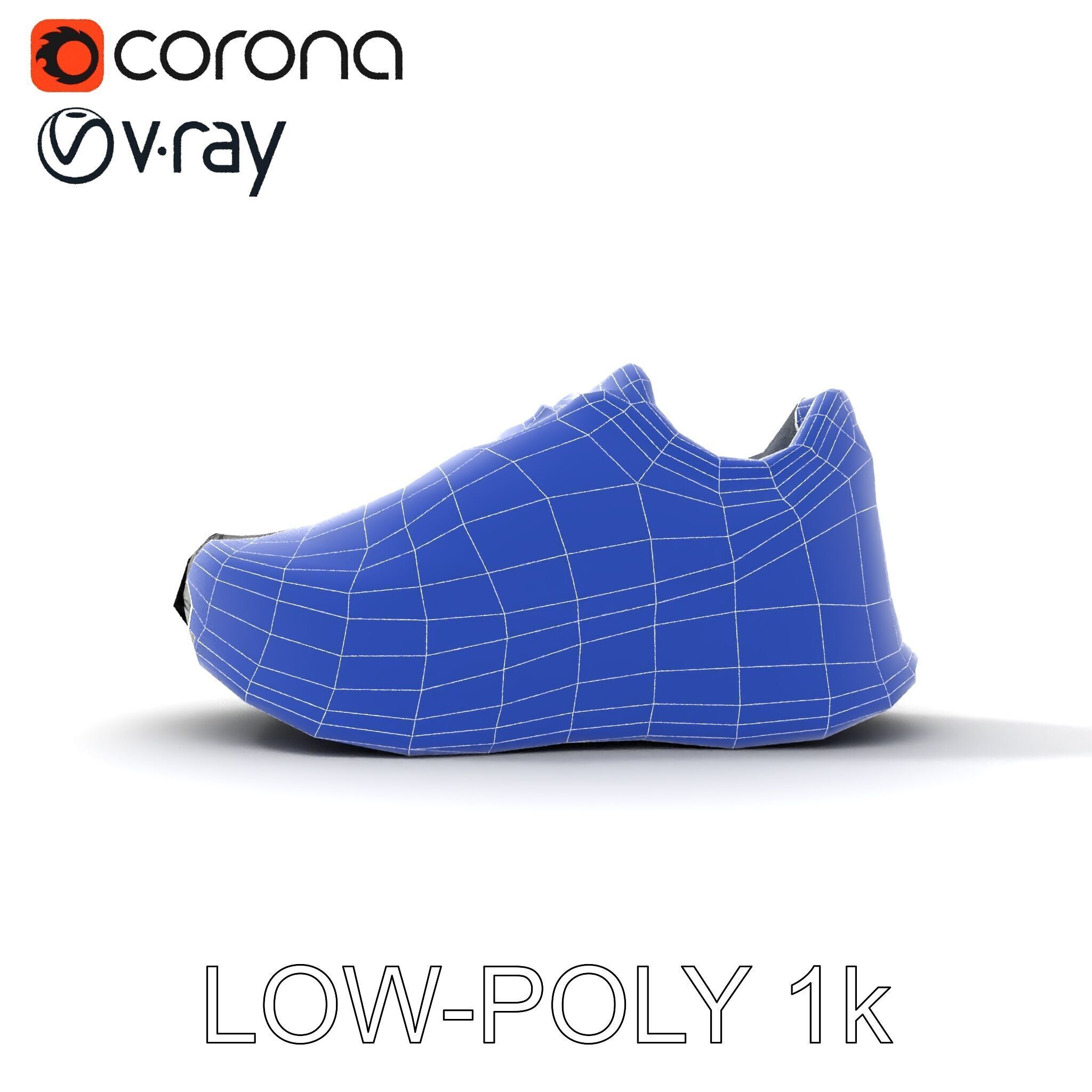 Metallic Athletic Sneaker Model Pack Low-poly 3D model_10