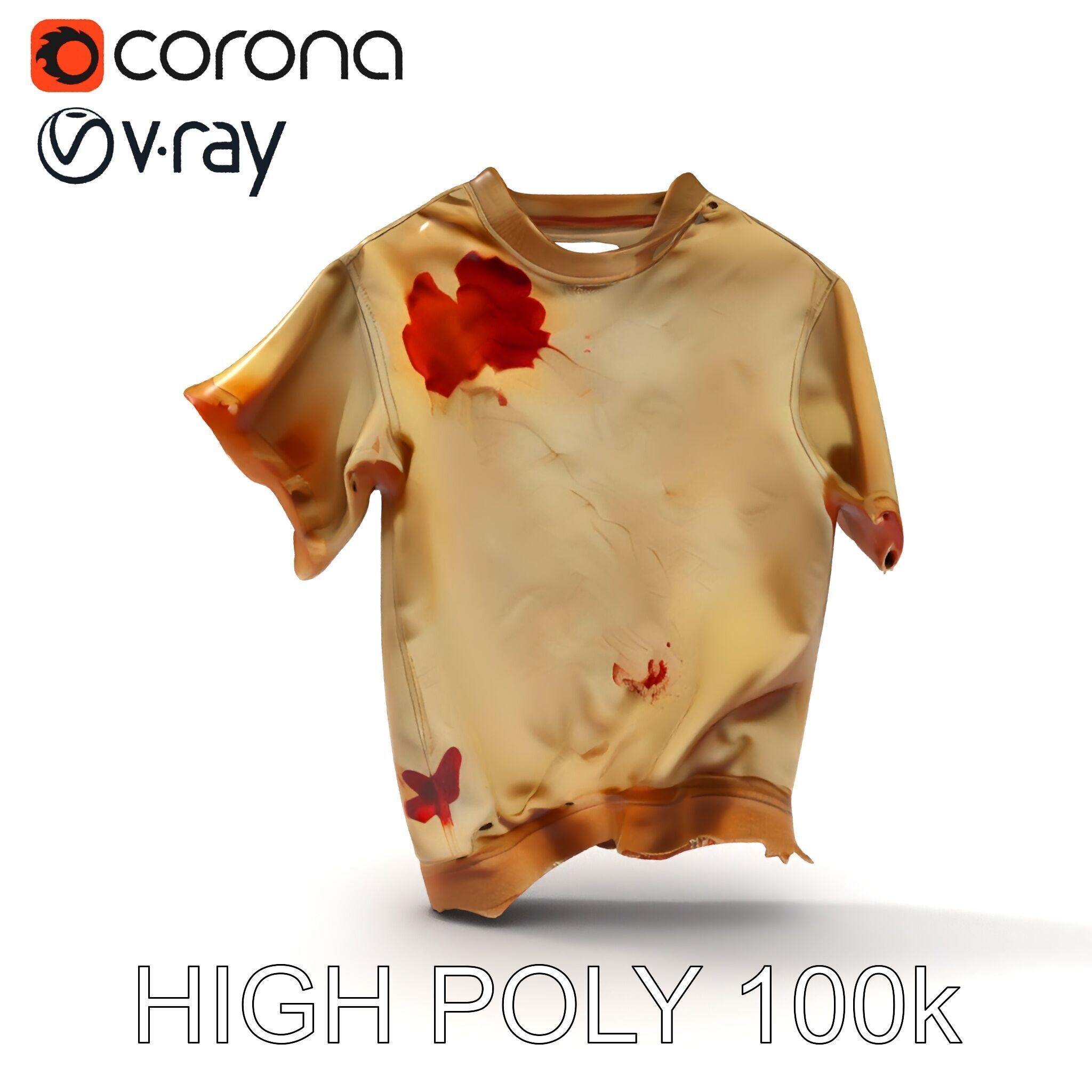 Distressed TShirt Model Pack with Textures and Details Texture_30