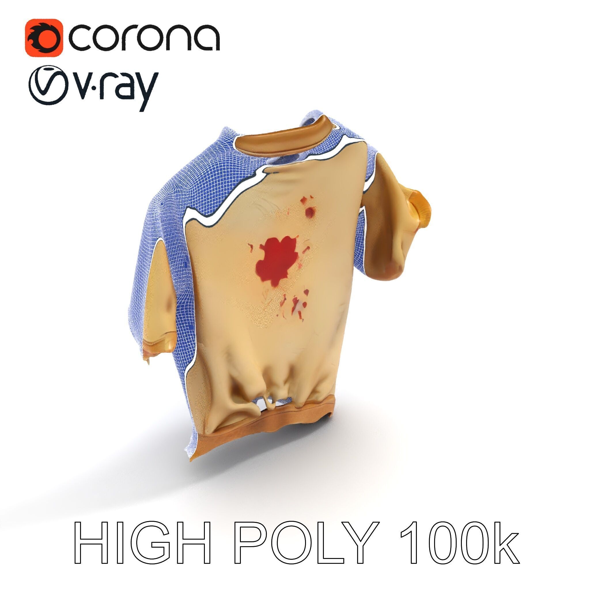 Distressed TShirt Model Pack with Textures and Details Texture_19