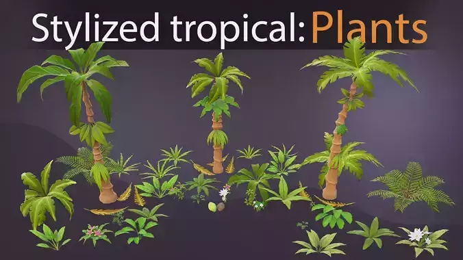 Tropical Pac Low-poly 3D model