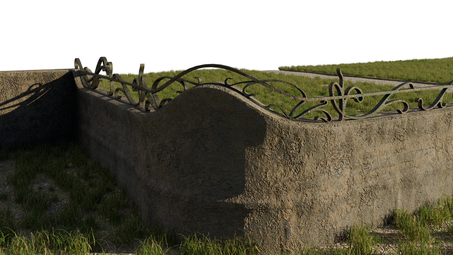 Art Nouveau Gate 3D model_8