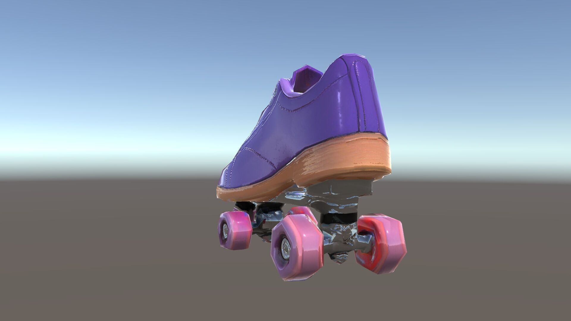 Vibrant Purple Roller Skate D Model Pack Low-poly 3D model_26
