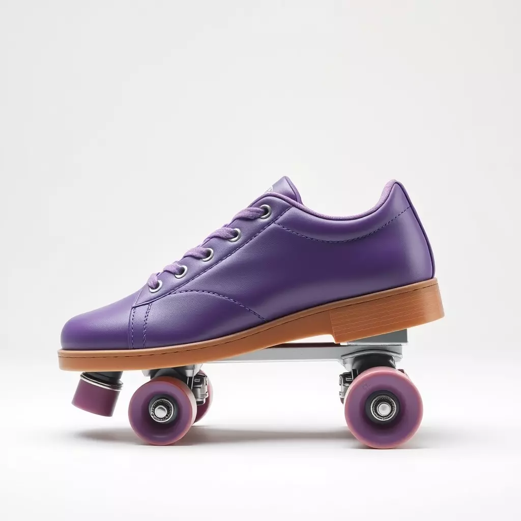 Vibrant Purple Roller Skate D Model Pack Low-poly 3D model_0