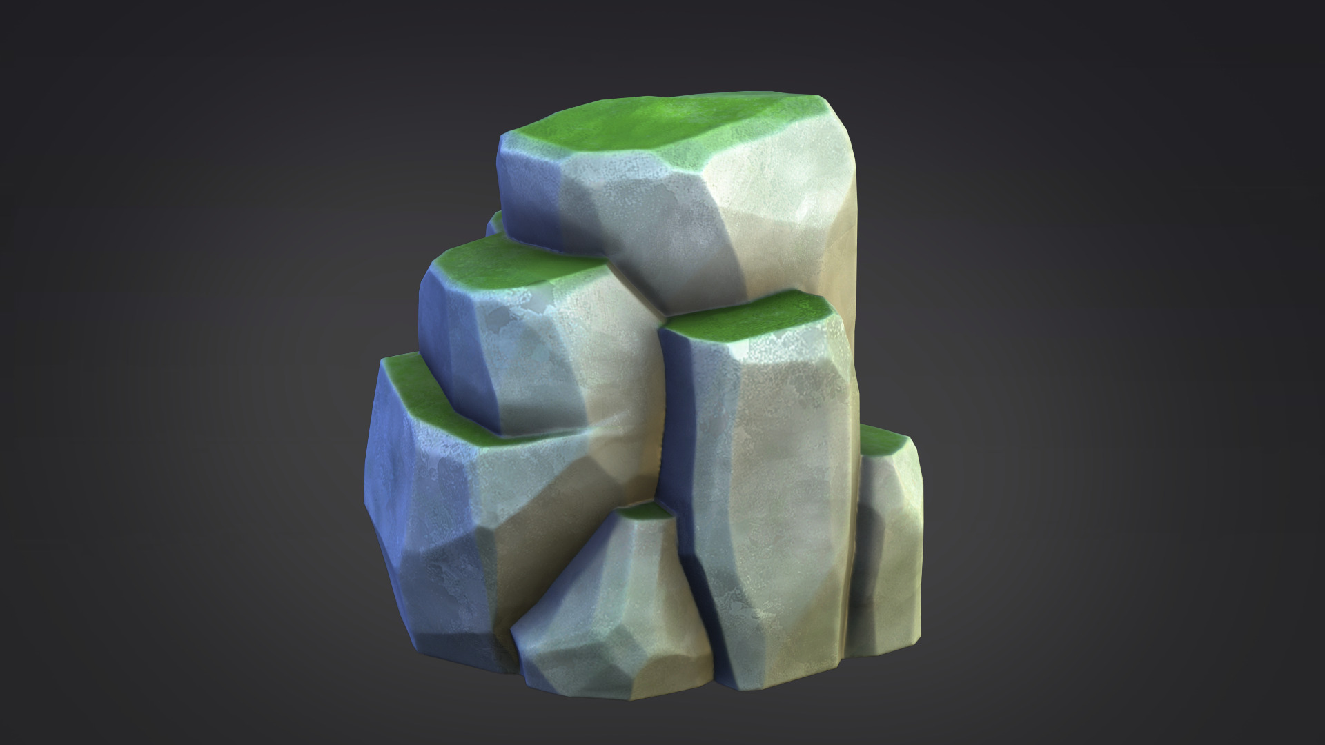 Stylized stones 3D model_5