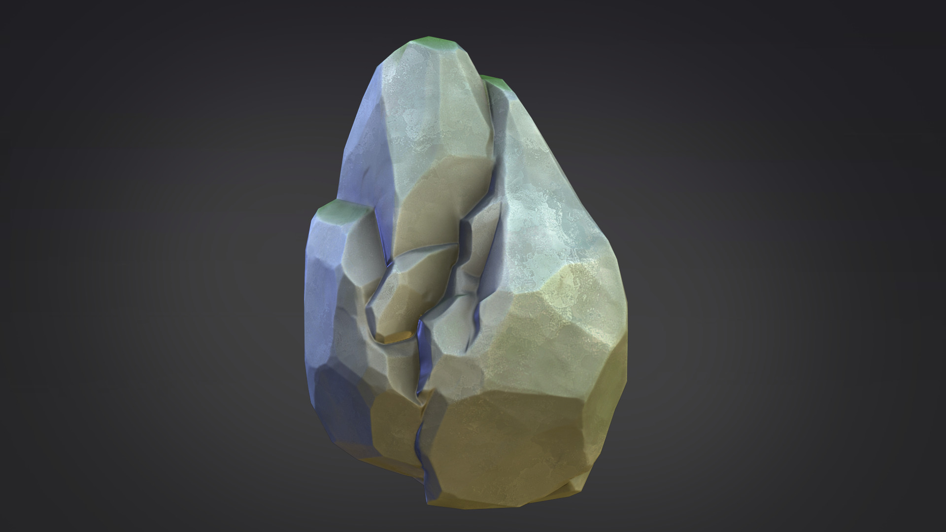 Stylized stones 3D model_2
