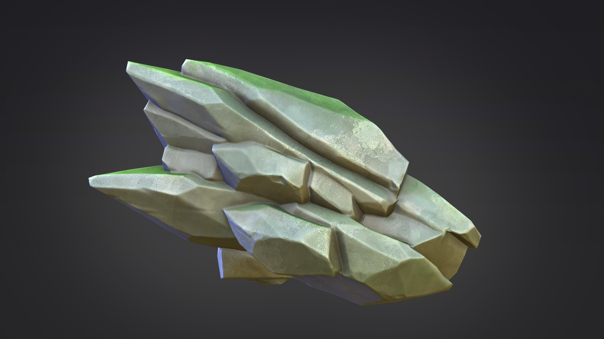 Stylized stones 3D model_1