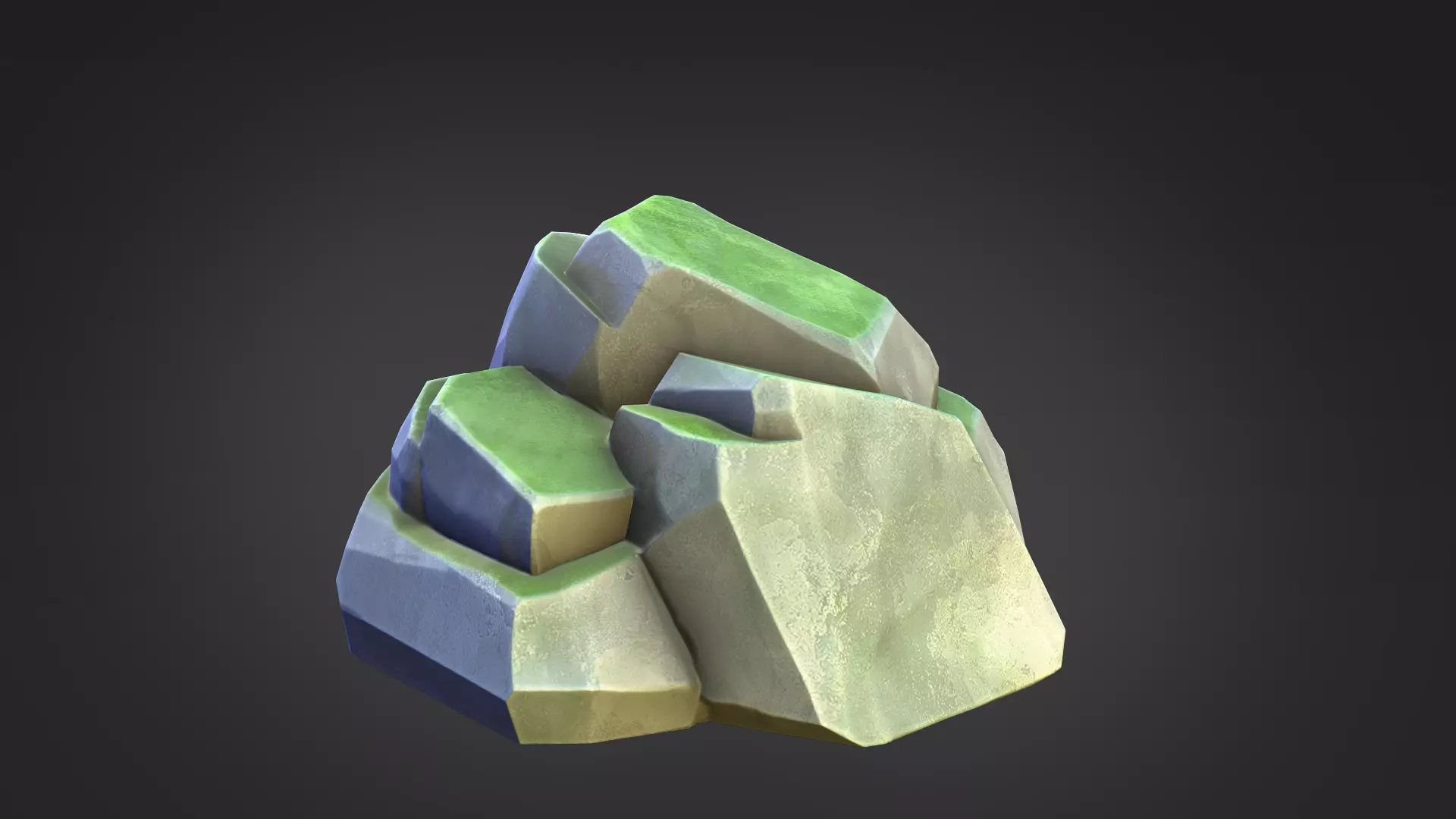 Stylized stones 3D model_0