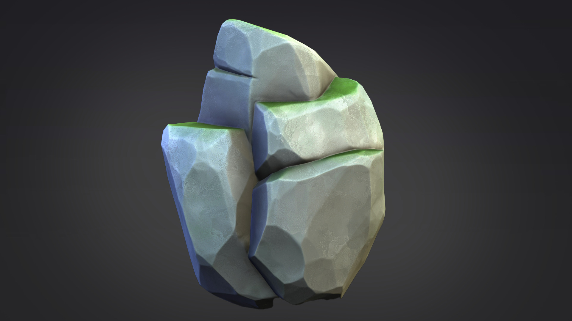 Stylized stones 3D model_3