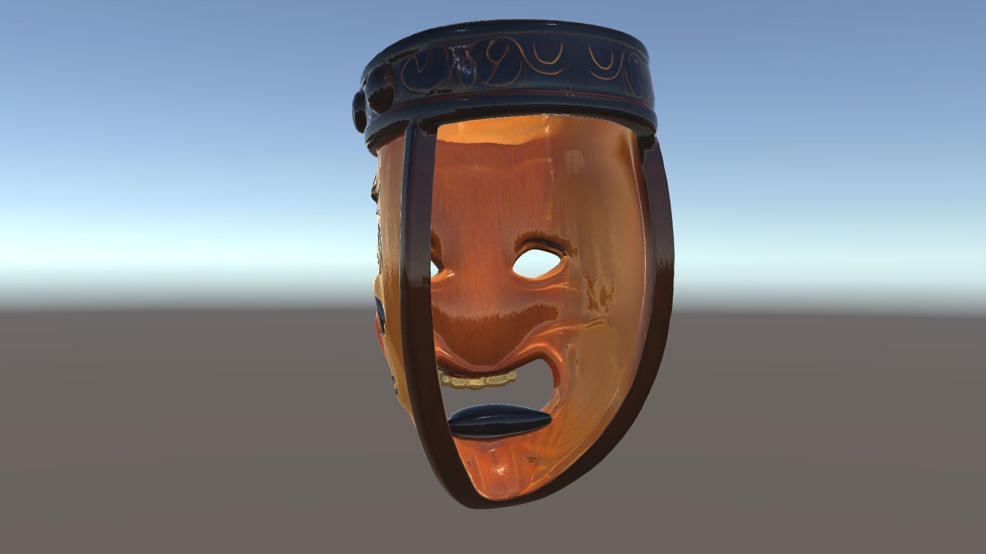Traditional Wooden Mask Model Pack with Detailed Textures Low-poly 3D model_22
