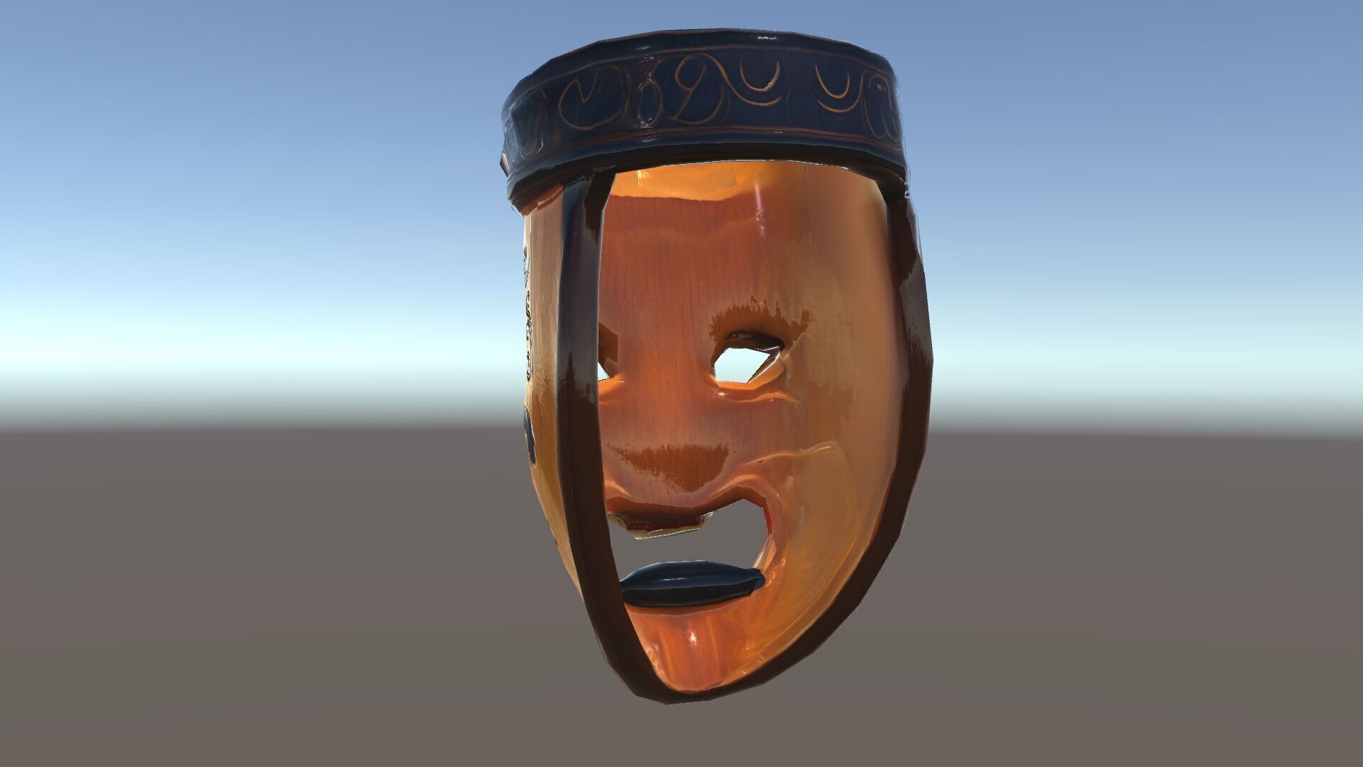 Traditional Wooden Mask Model Pack with Detailed Textures Low-poly 3D model_10
