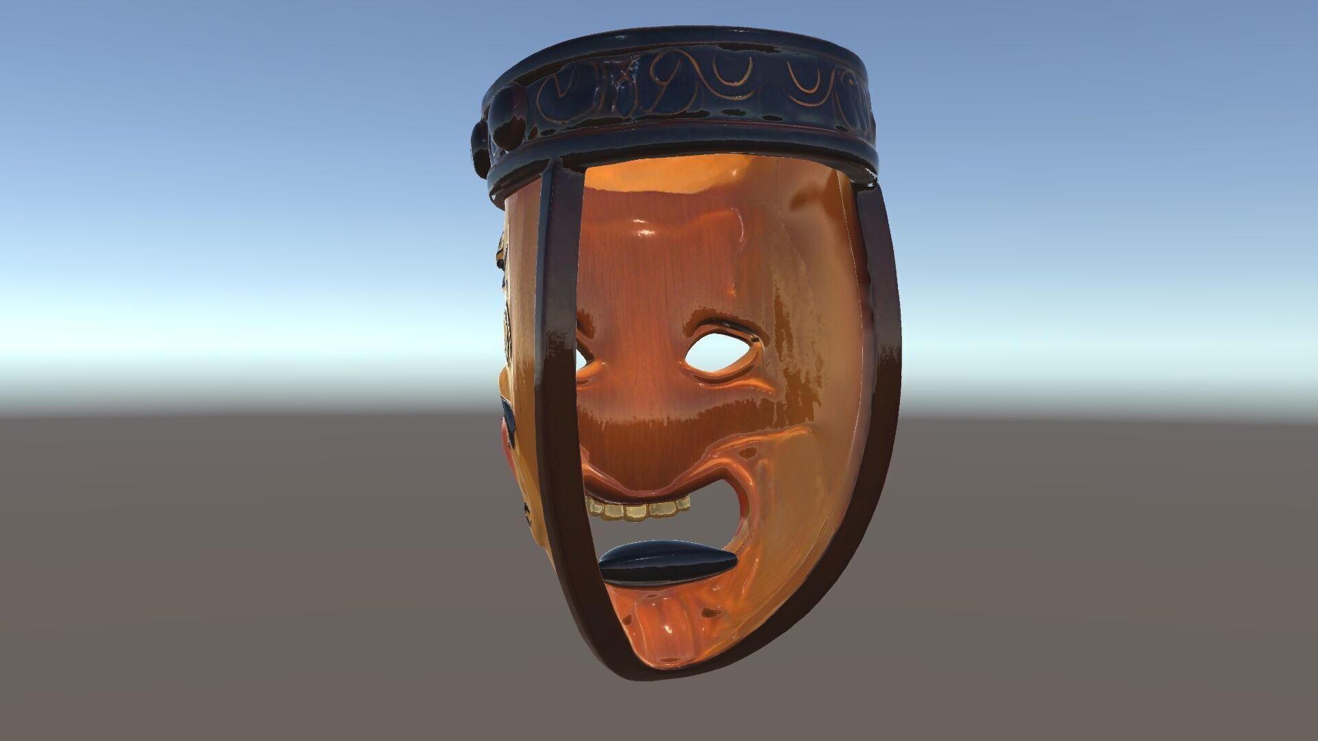 Traditional Wooden Mask Model Pack with Detailed Textures Low-poly 3D model_5