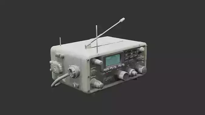 Portable Military Radio Unit Low-poly 3D model