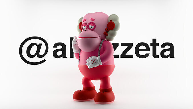 Kaws Franken Berry Textured Low-poly 3D model