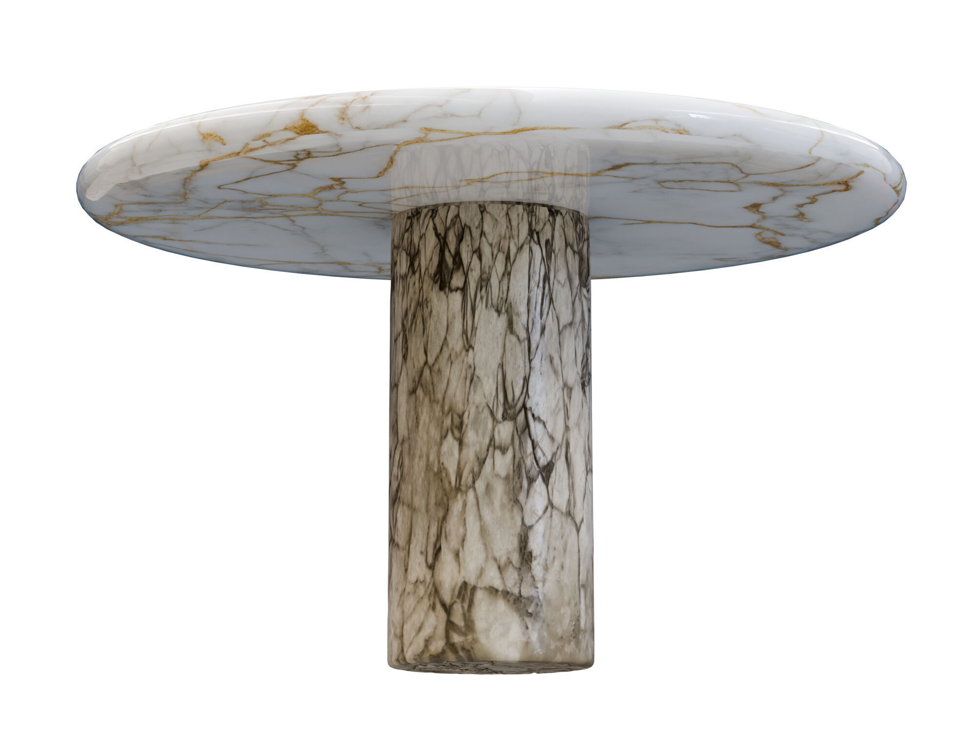 Marble Table Collection Low-poly 3D model_5